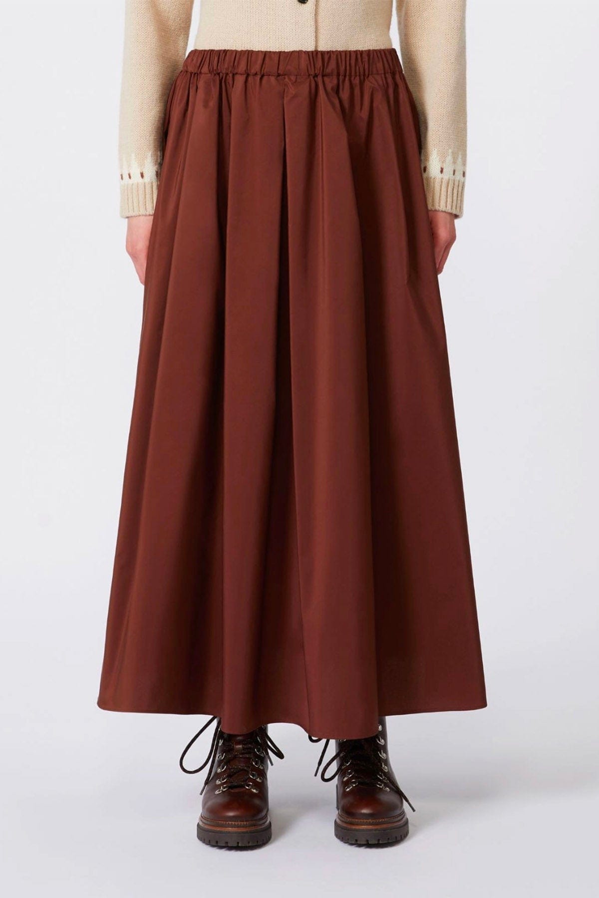 MAXMARA&#39;S BRANDS GONNA  Gonna marrone lunga Max Mara Weekend Bruno1234
