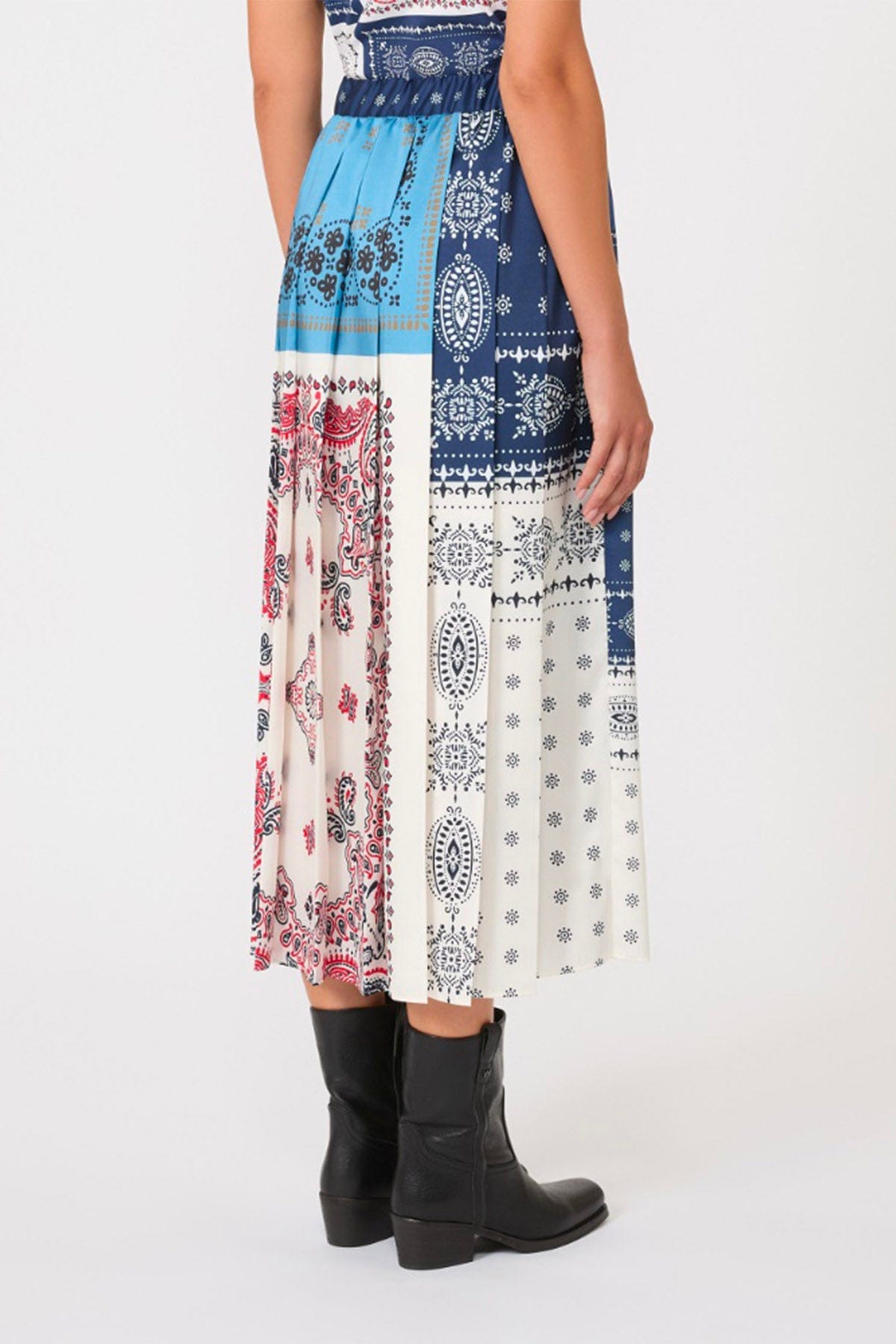 MAXMARA&#39;S BRANDS GONNA  Gonna plissettata disegno bandana Weekend Max Mara Luna