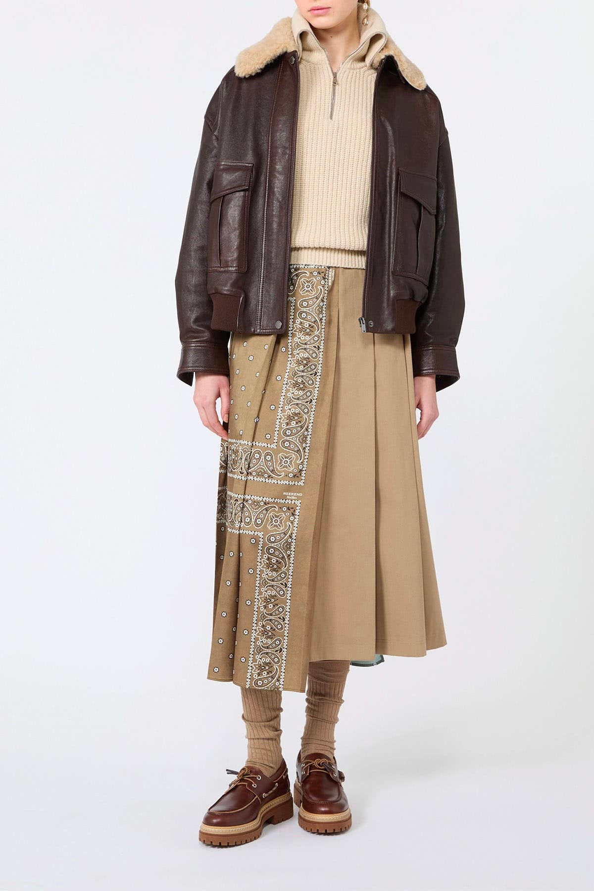 MAXMARA'S BRANDS GONNA  Gonna stampa bandana plisse Max Mara Weekend Wkdceci
