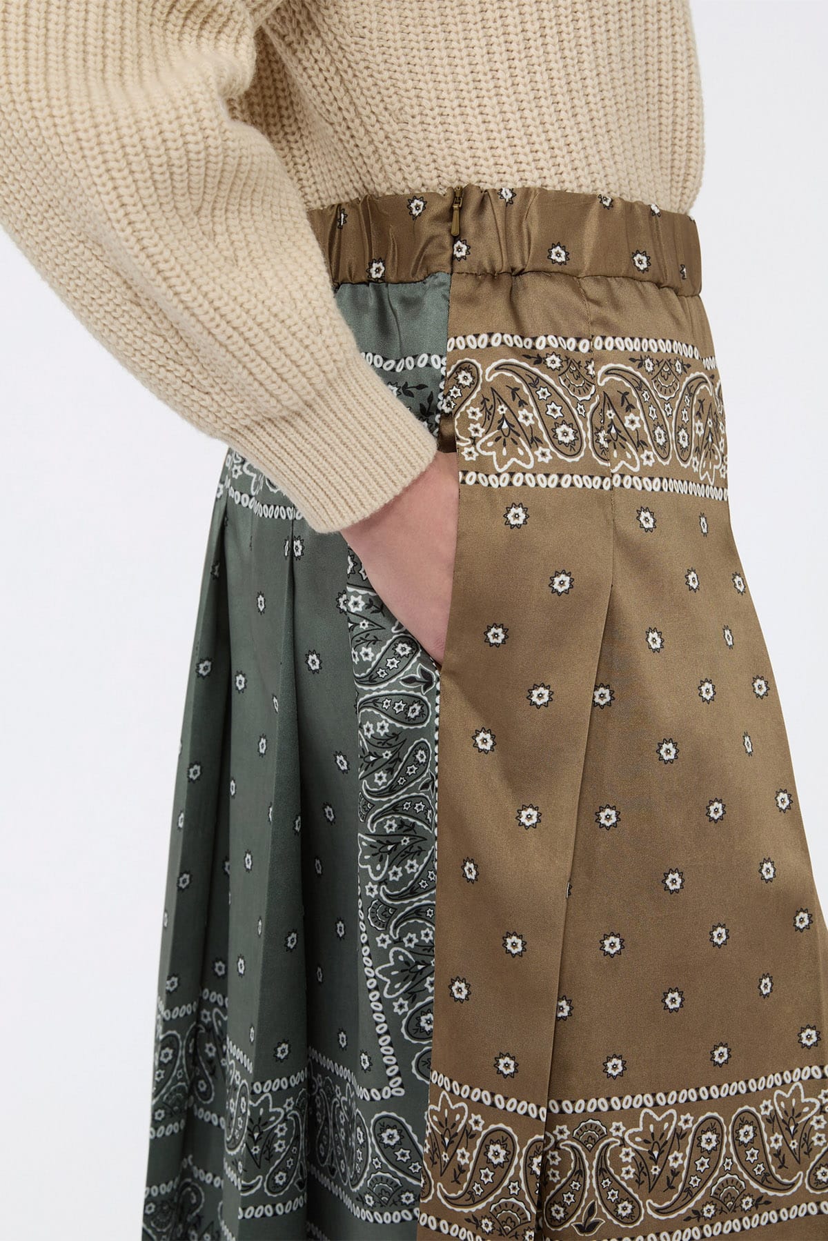 MAXMARA'S BRANDS GONNA  FANTASIA / 34 Gonna stampa bandana plisse Max Mara Weekend Wkdceci