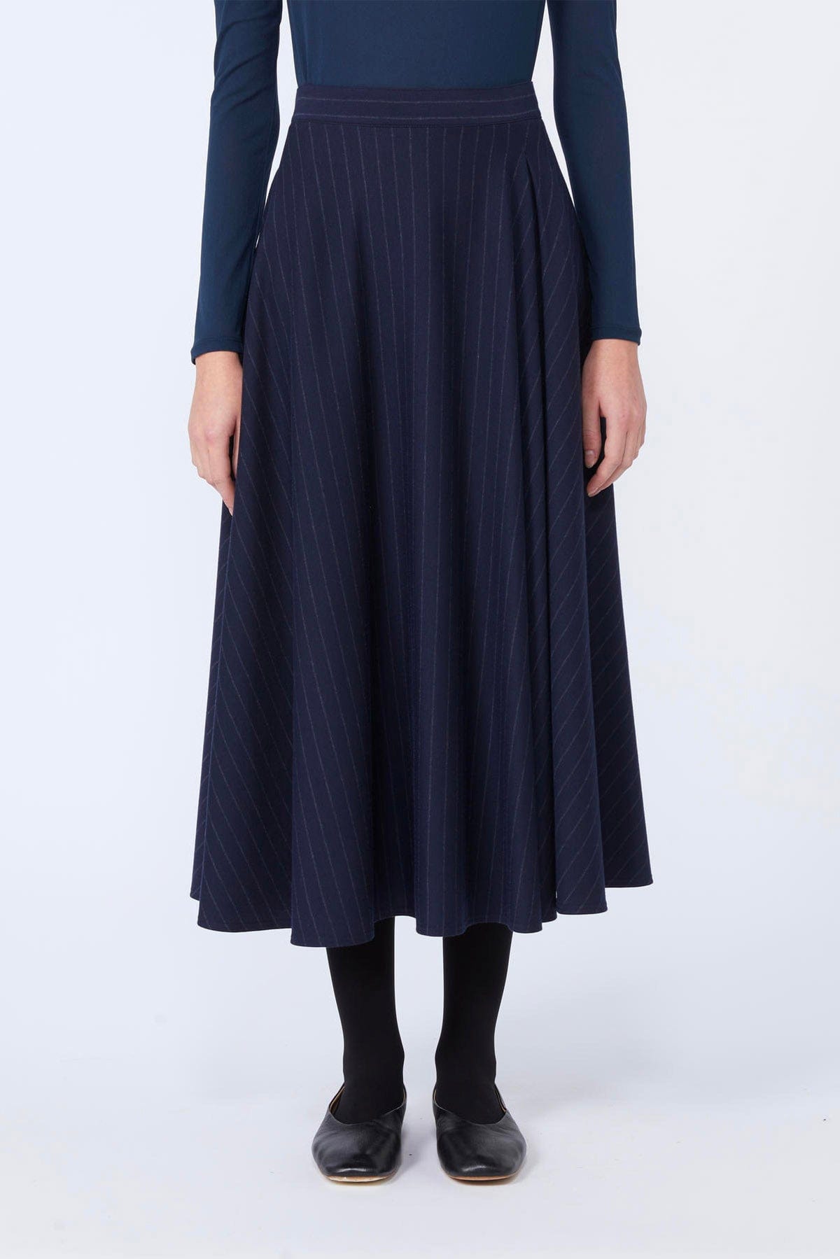 MAXMARA'S BRANDS GONNA IN JERSEY  BLU GESSATO / XXS Gonna blu lunga gessata Max Mara MM Pelota