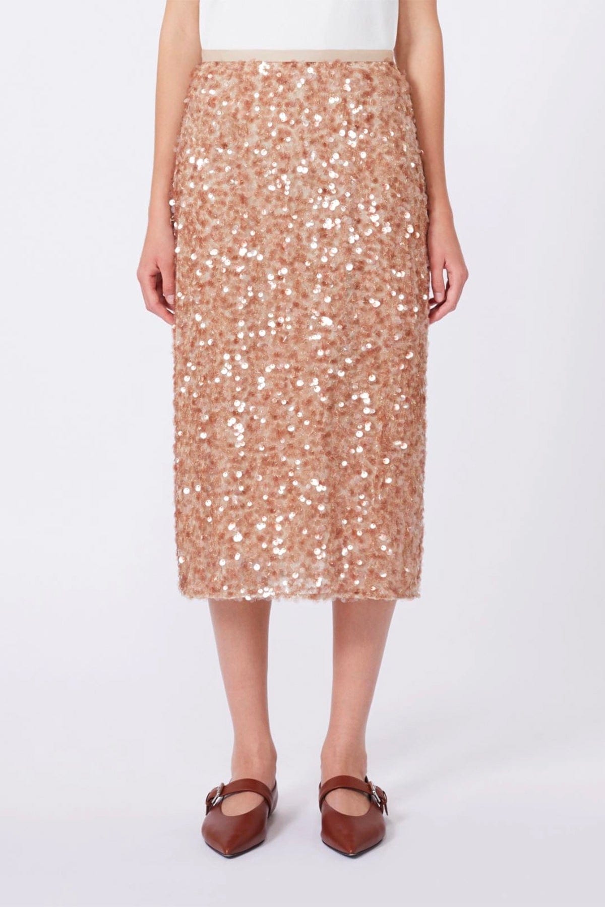 MAXMARA'S BRANDS GONNA IN JERSEY  Gonna con pailletes rosa Weekend Max Mara Wkdocchio
