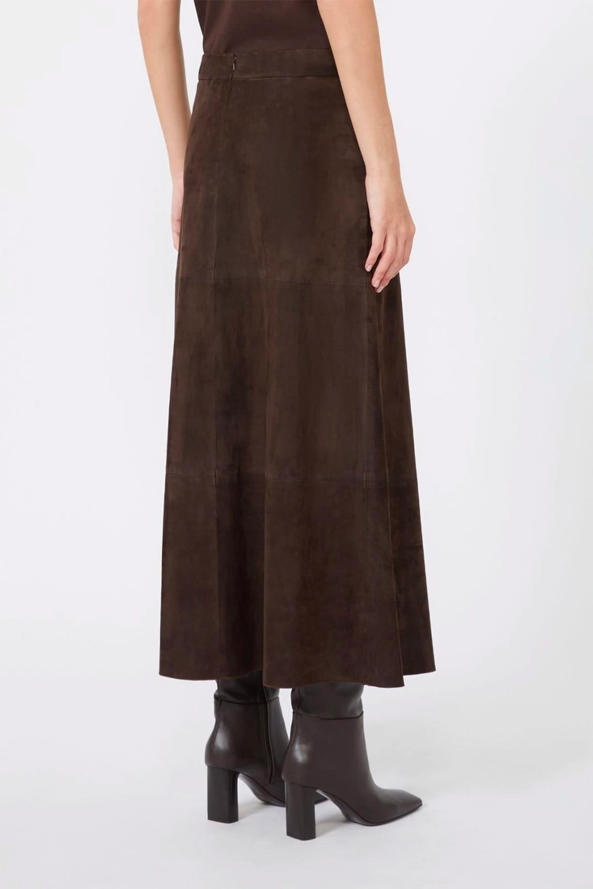 MAXMARA'S BRANDS GONNA IN PELLE Gonna in pelle marrone 'S Max Mara Smmfiorire