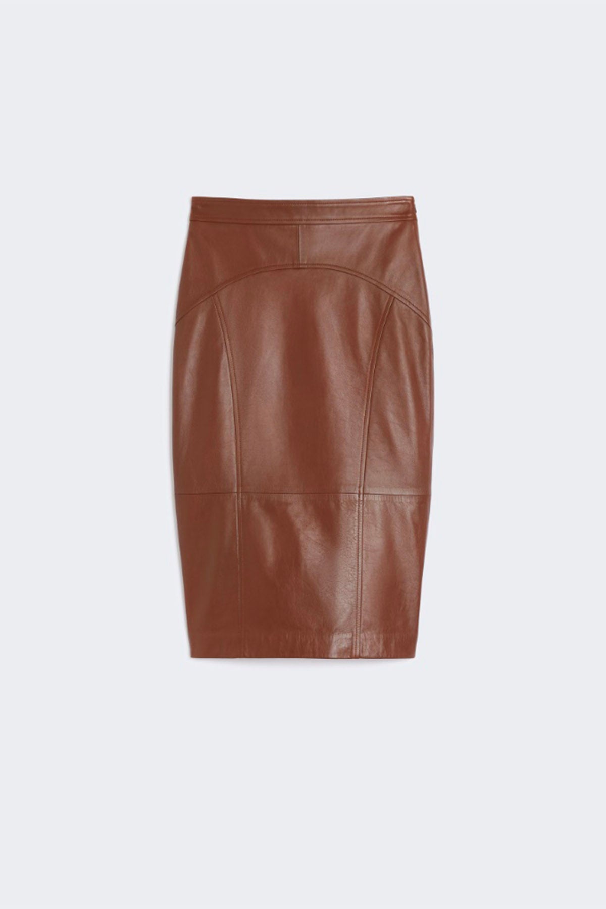MAXMARA&#39;S BRANDS GONNA IN PELLE MARRONE / 34 Gonna midi in pelle donna Studio Max Mara Taiga