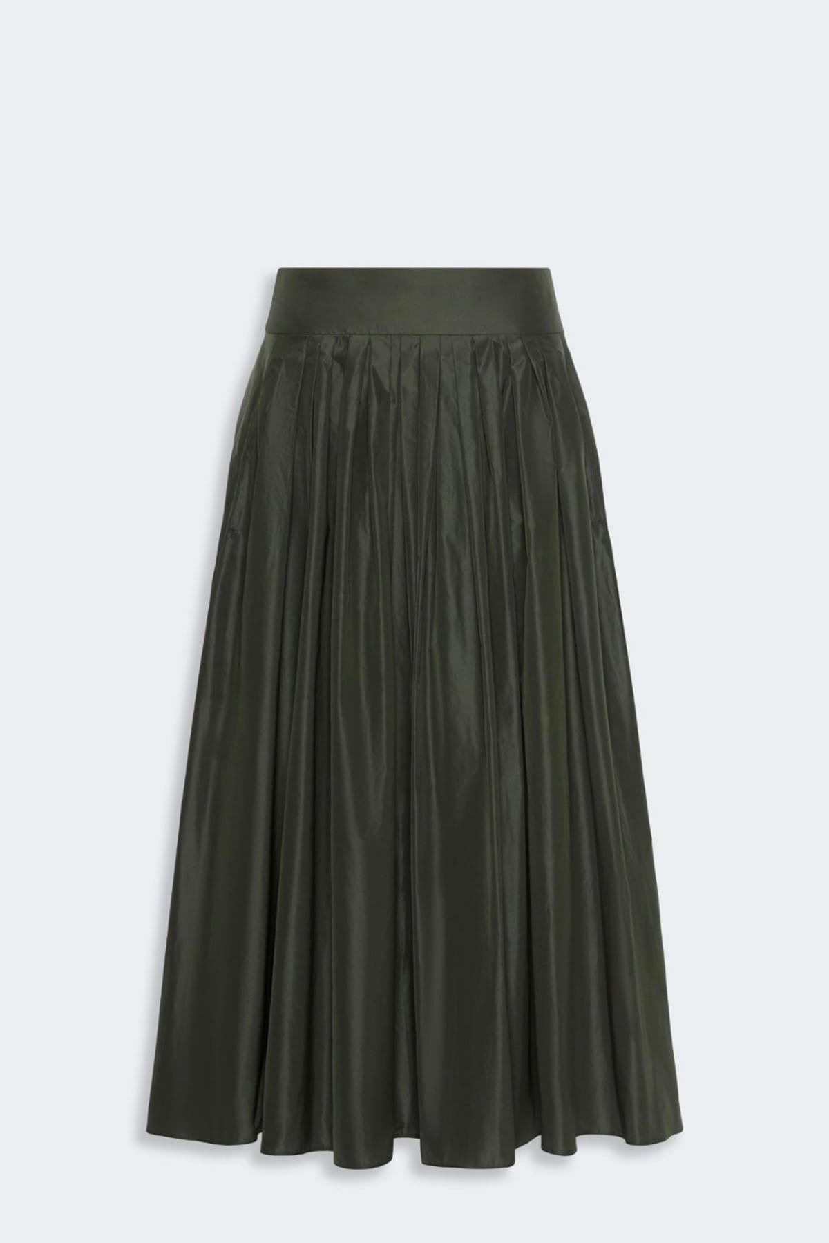 MAXMARA'S BRANDS GONNA  SMERALDO SCURO / 34 Gonna in raso lunga 'S Max Mara Smmromina