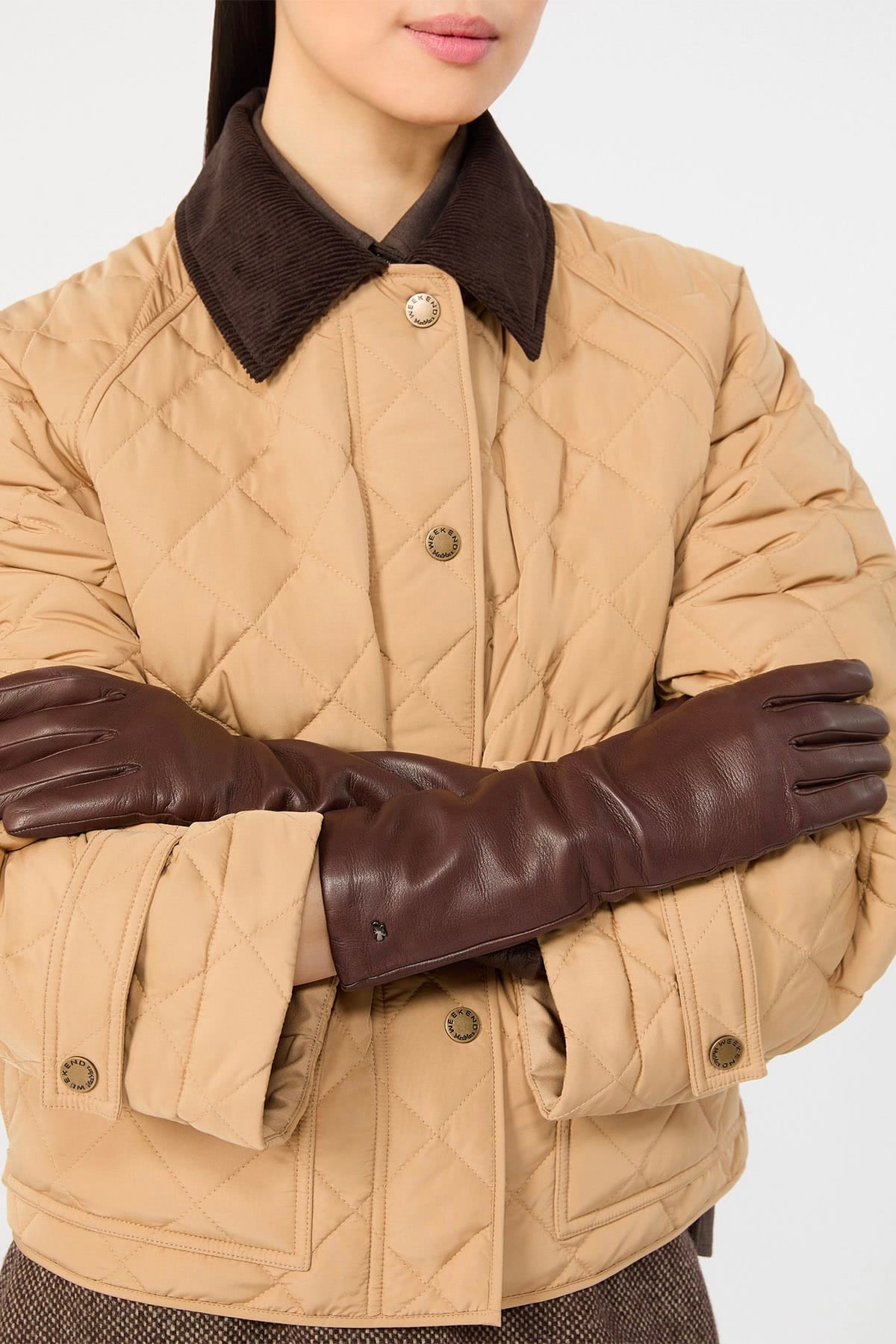 MAXMARA'S BRANDS GUANTI TESTA DI MORO / 6.5 Guanti in pelle donna Max Mara Weekend Wkasenape