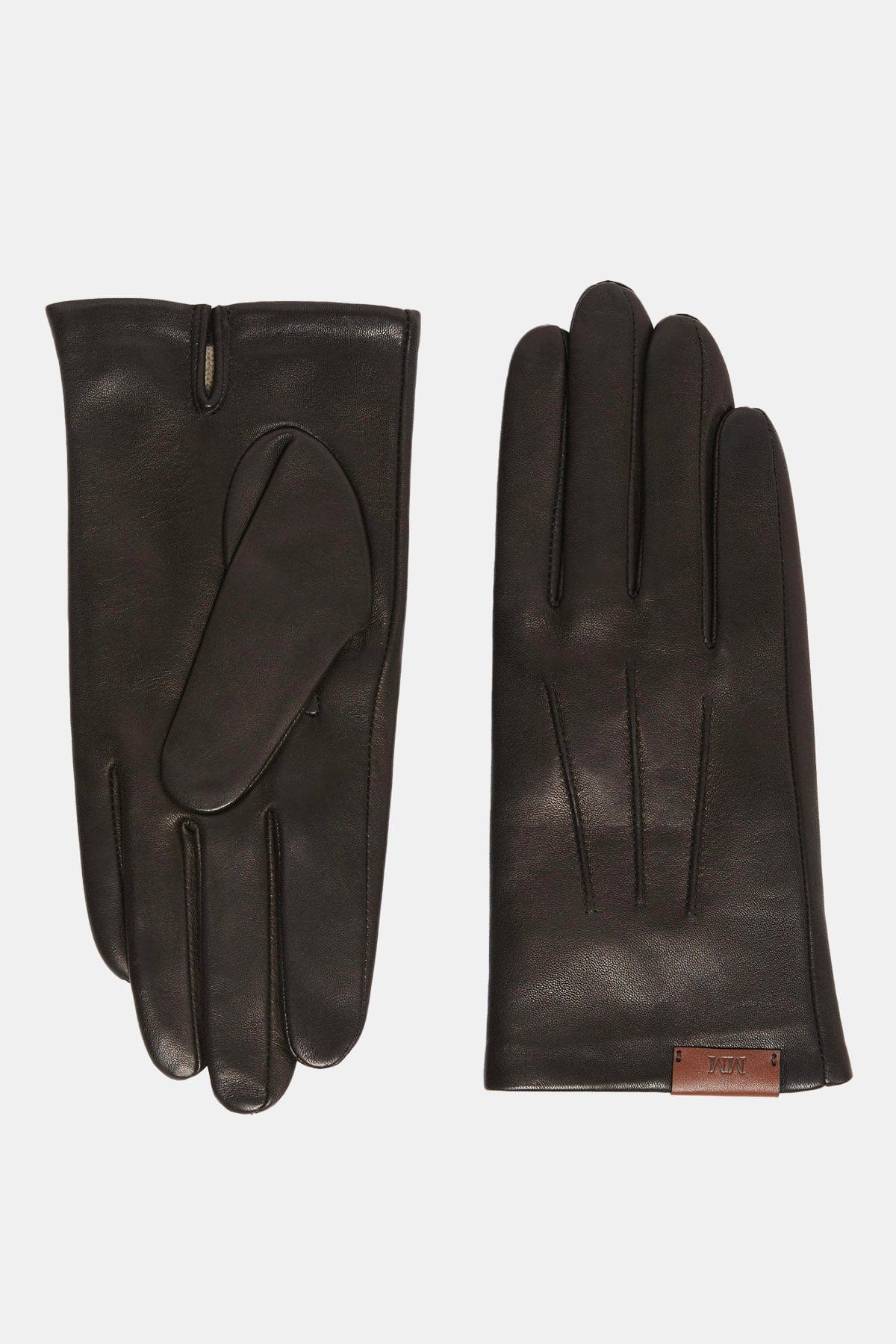 MAXMARA&#39;S BRANDS GUANTI NERO / 6.5 Guanti neri in pelle donna Max Mara MM Lemma