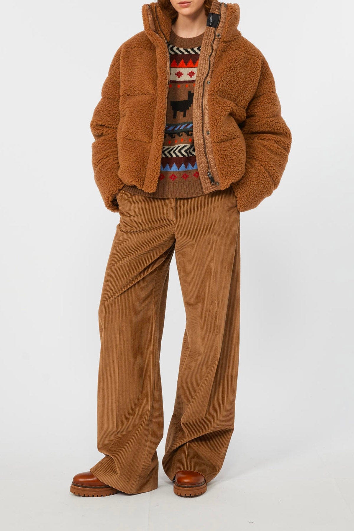 MAXMARA&#39;S BRANDS IMBOTTITO CORTO  CAMMELLO / 34 Imbottito corto teddy Weekend Max Mara Alfredo