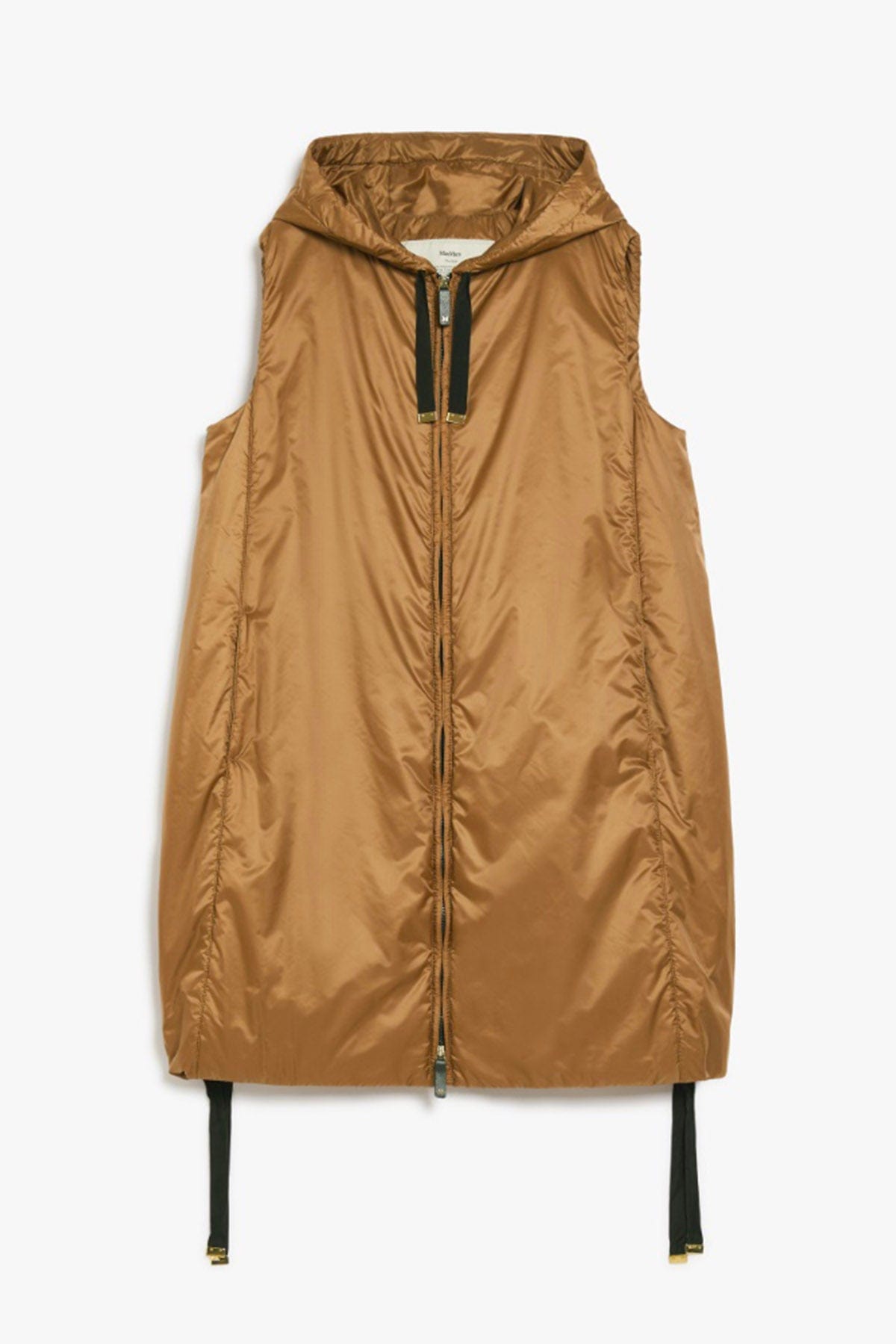 MAXMARA&#39;S BRANDS IMBOTTITO SMAN CARAMELLO / 34 Imbottito lungo senza maniche Max Mara The Cube Greengi