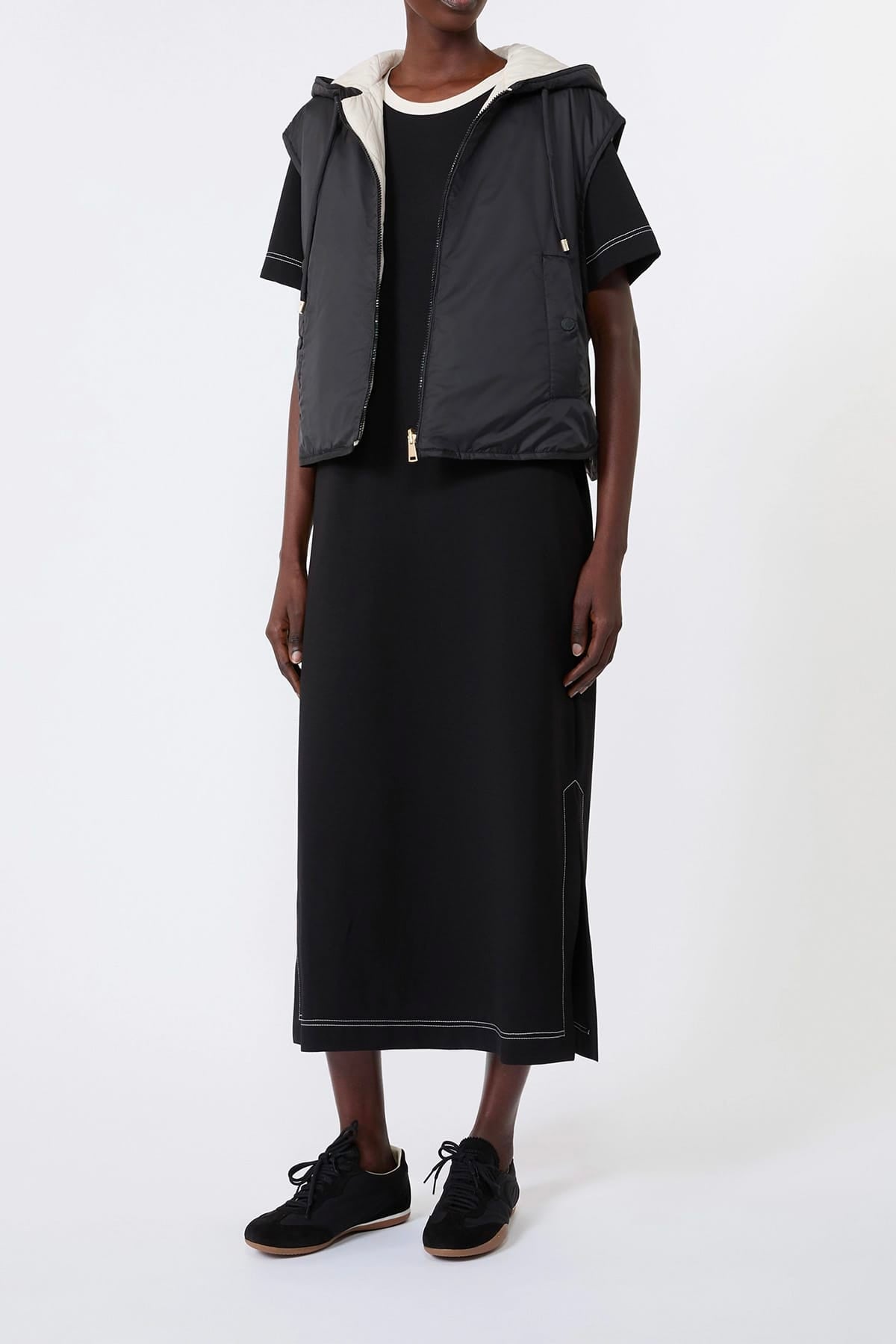 MAXMARA'S BRANDS IMBOTTITO SMAN Gilet imbottito donna nero Max Mara Weekend Wkdaccenni