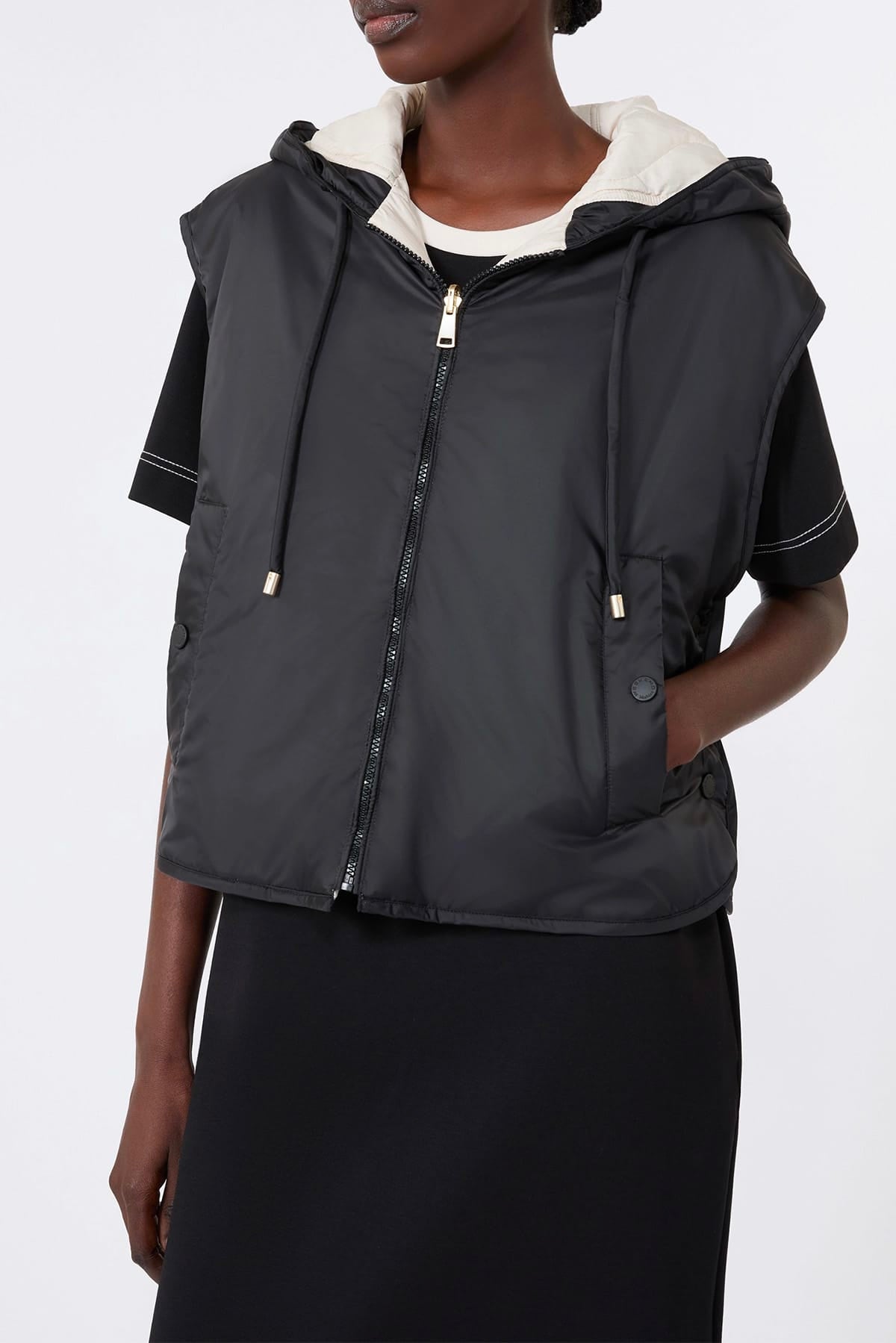 MAXMARA'S BRANDS IMBOTTITO SMAN Gilet imbottito donna nero Max Mara Weekend Wkdaccenni