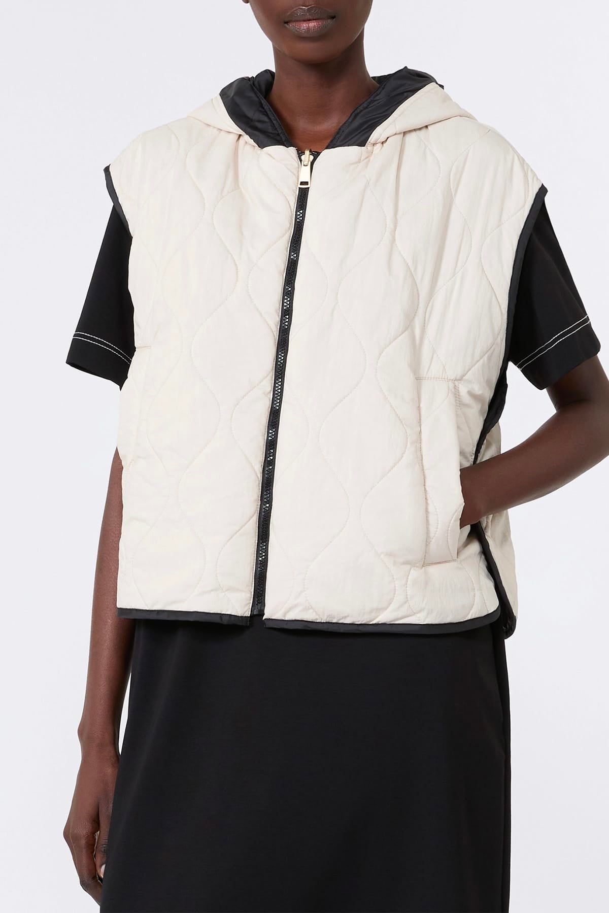 MAXMARA'S BRANDS IMBOTTITO SMAN Gilet imbottito donna nero Max Mara Weekend Wkdaccenni