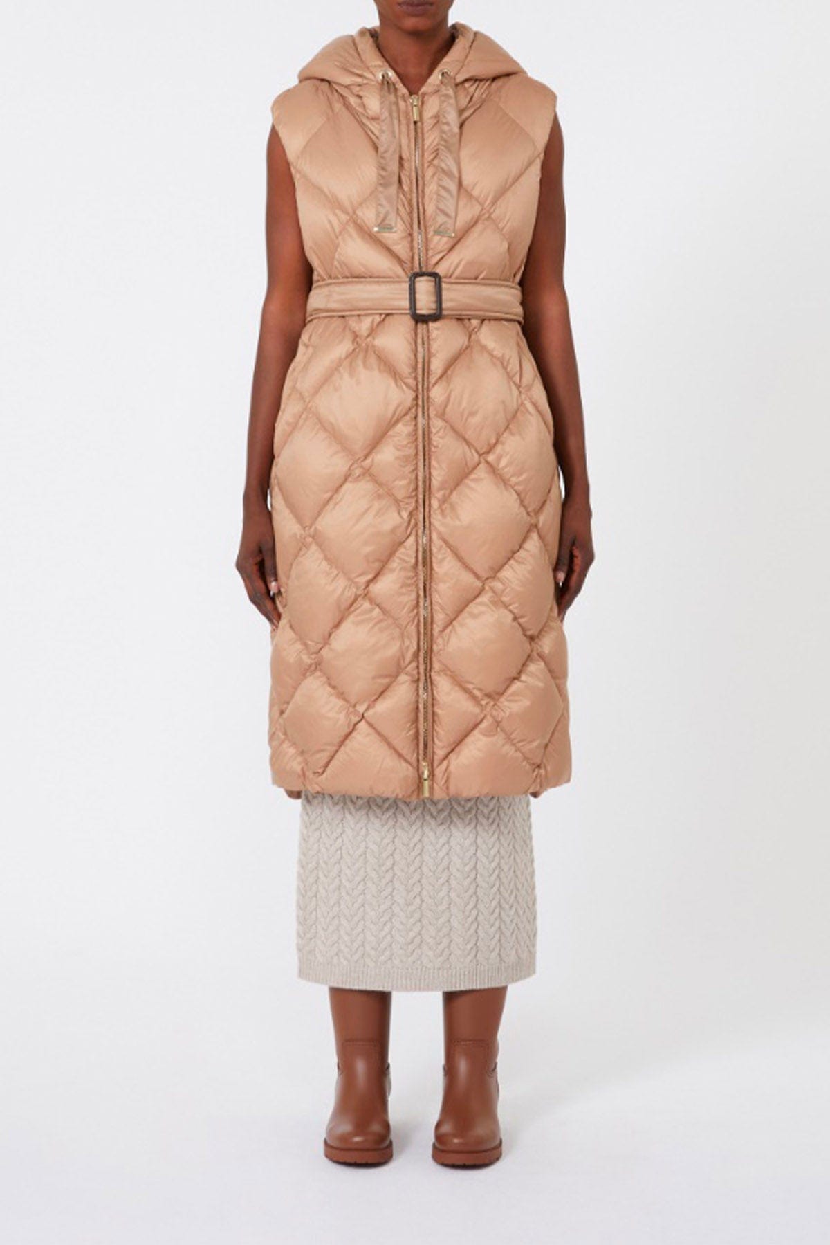 MAXMARA'S BRANDS IMBOTTITO SMAN CAMMELLO / 34 Gilet lungo imbottito donna Max Mara The Cube Tregil