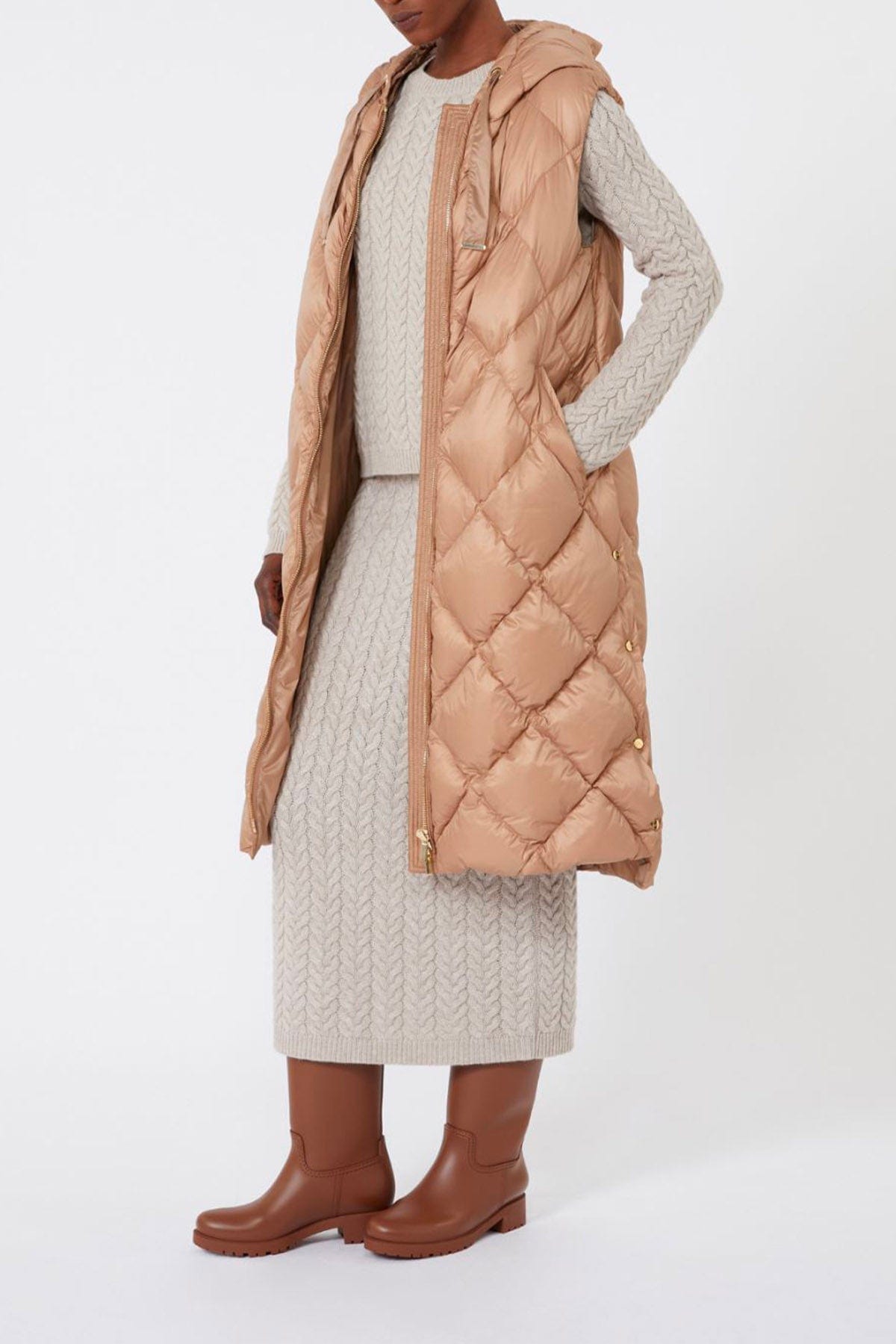 MAXMARA&#39;S BRANDS IMBOTTITO SMAN Gilet lungo imbottito donna Max Mara The Cube Tregil