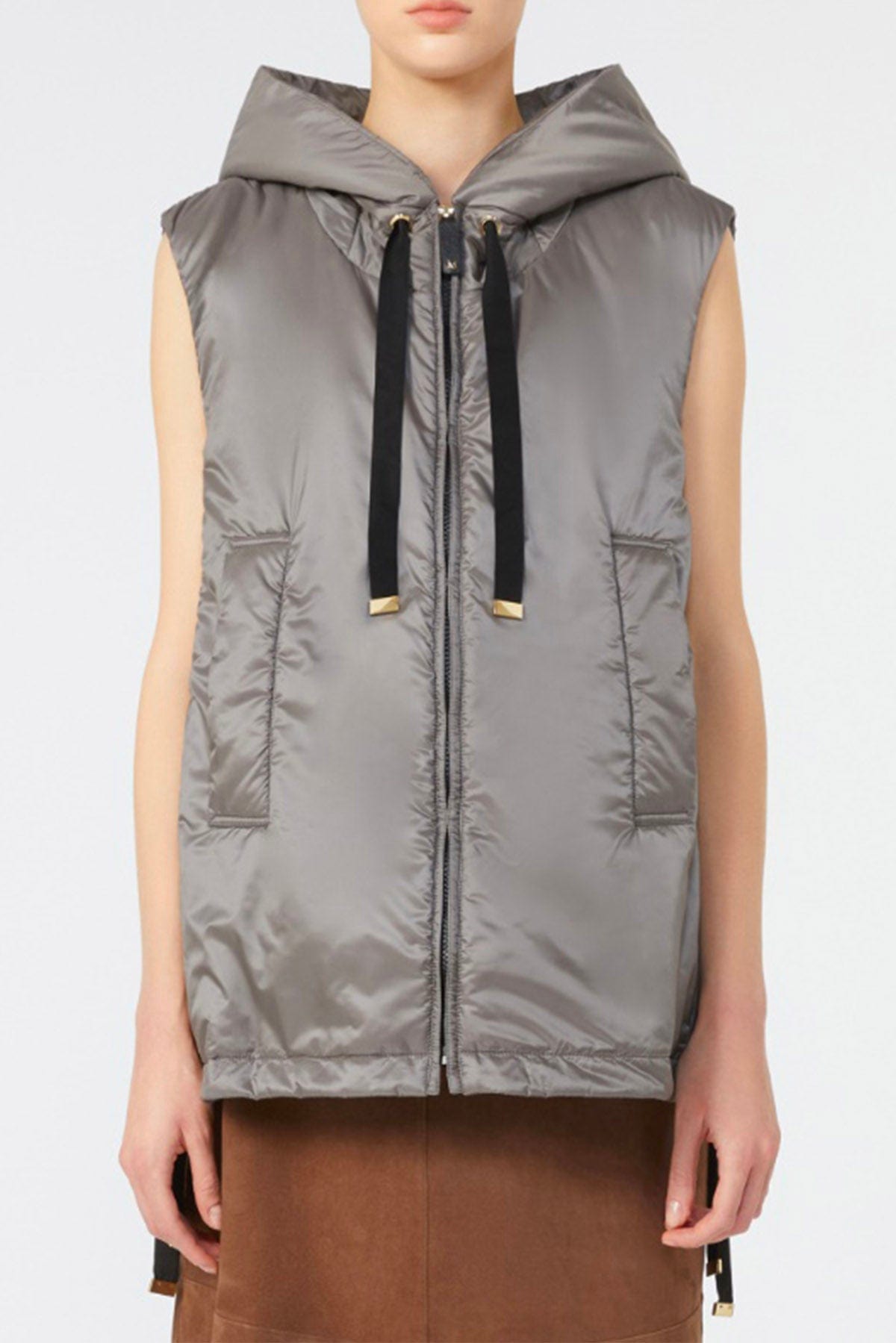 MAXMARA'S BRANDS IMBOTTITO SMAN GRIGIO / 34 Imbottito senza maniche Max Mara The Cube Greengo