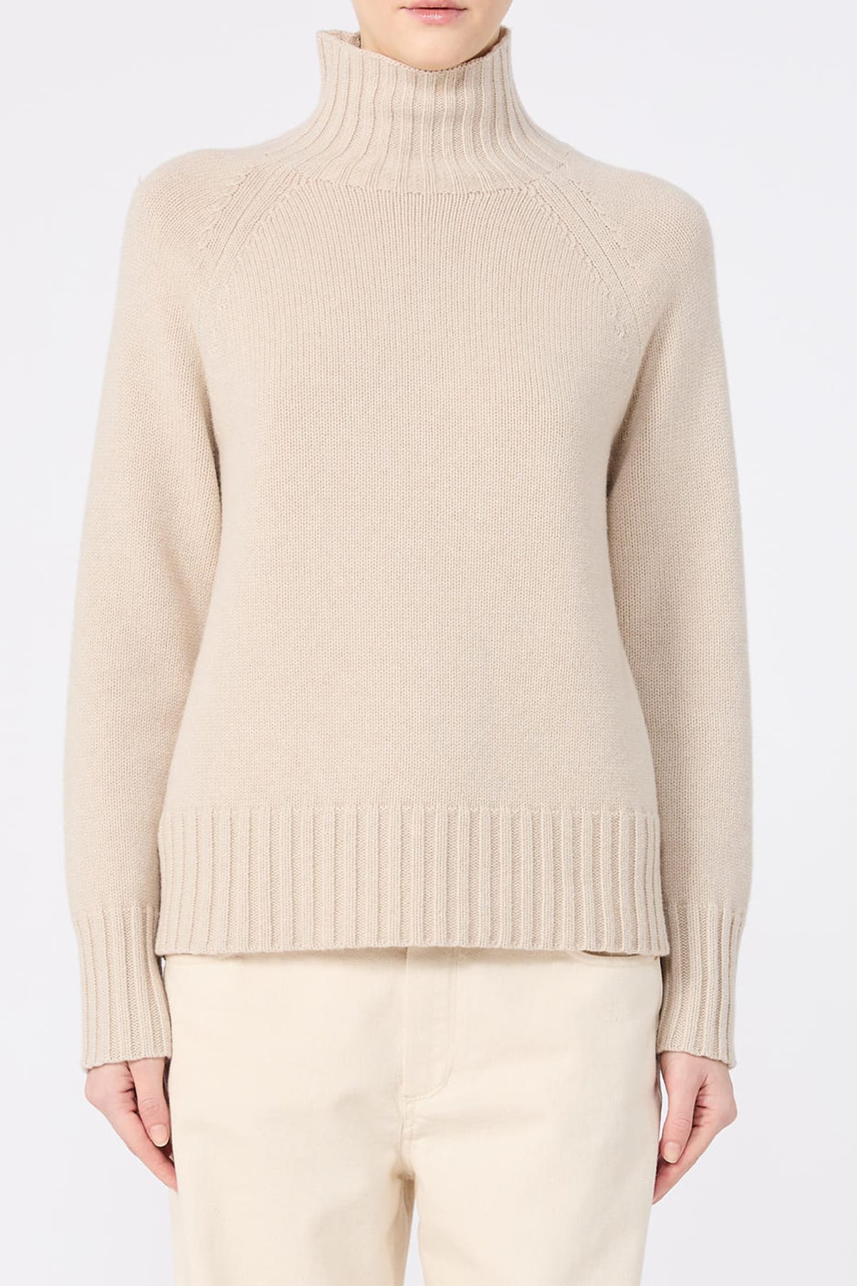 MAXMARA'S BRANDS MAGLIA-CANOTTIERA-TOP  ALBINO / XXS Maglia collo alto misto cachmere donna 'S Max Mara Smmmantova