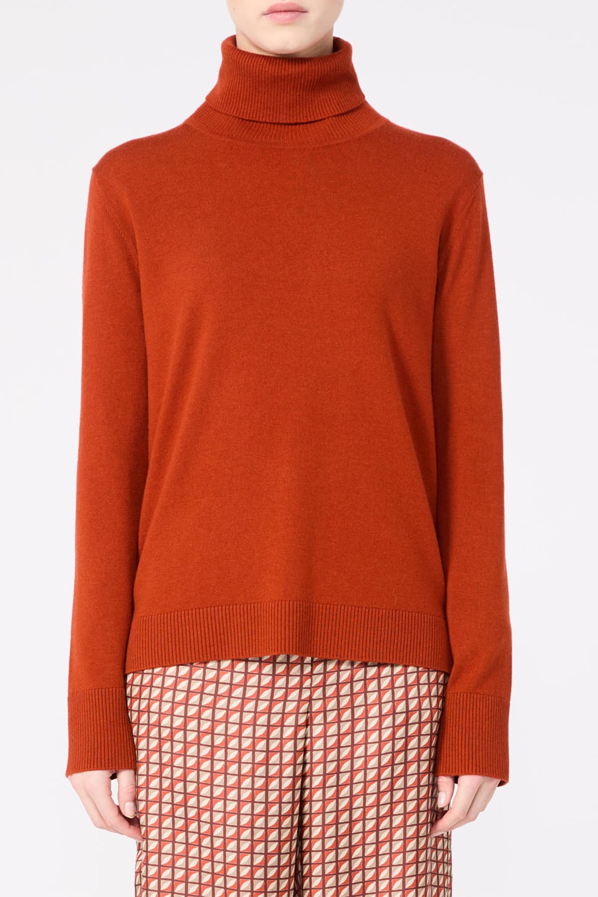 MAXMARA'S BRANDS MAGLIA-CANOTTIERA-TOP  ARANCIO / XXS Maglia collo alto donna 'S Max Mara Smmallegra