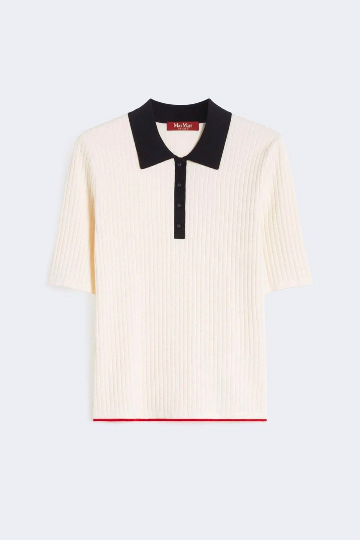 MAXMARA'S BRANDS MAGLIA-CANOTTIERA-TOP  BIANCO / BLU / XXS Polo in maglia donna Max Mara Studio Mstoscuri