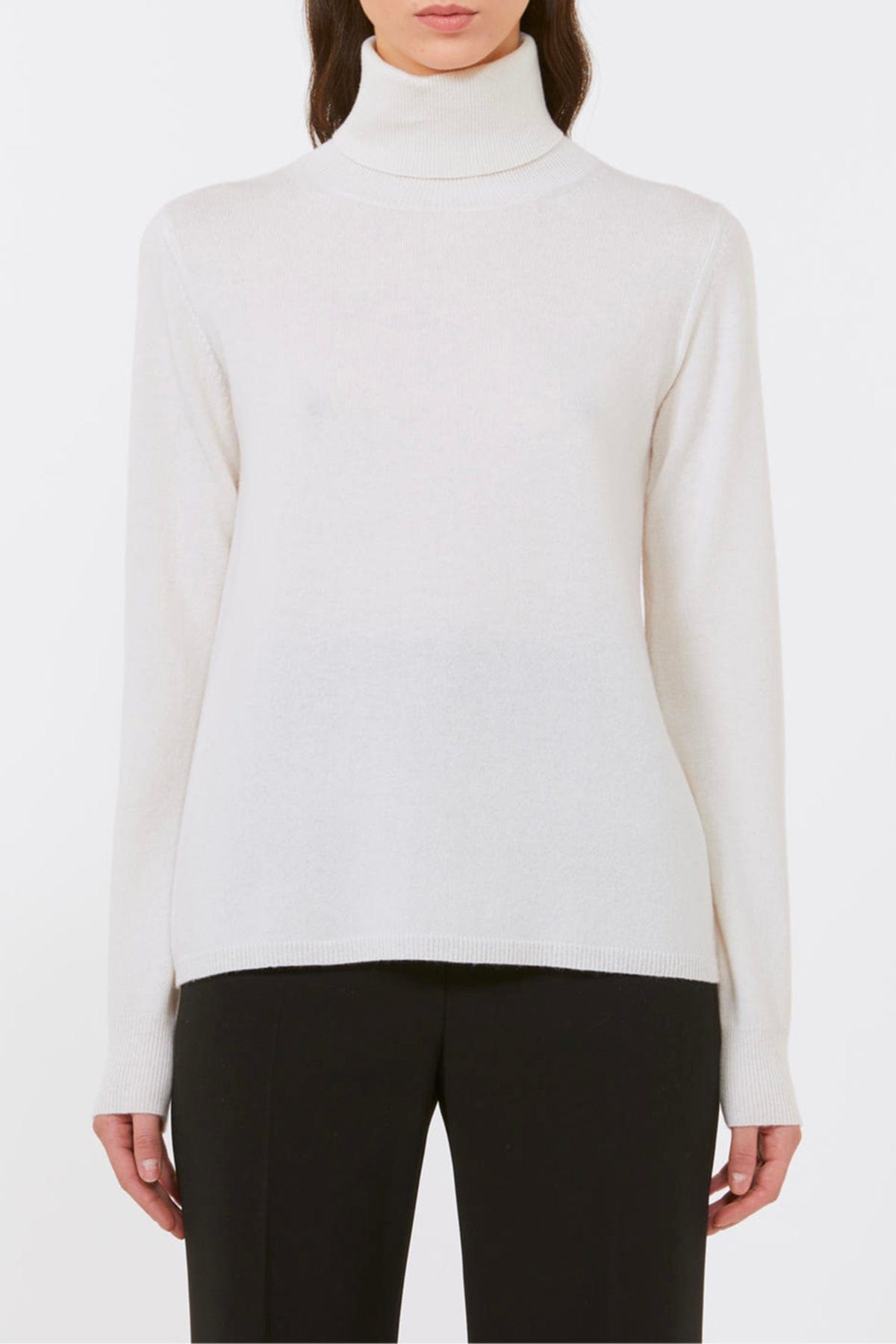 MAXMARA'S BRANDS MAGLIA-CANOTTIERA-TOP  BIANCO LANA / XXS Maglia dolcevita bianca donna Max Mara Studio Educata