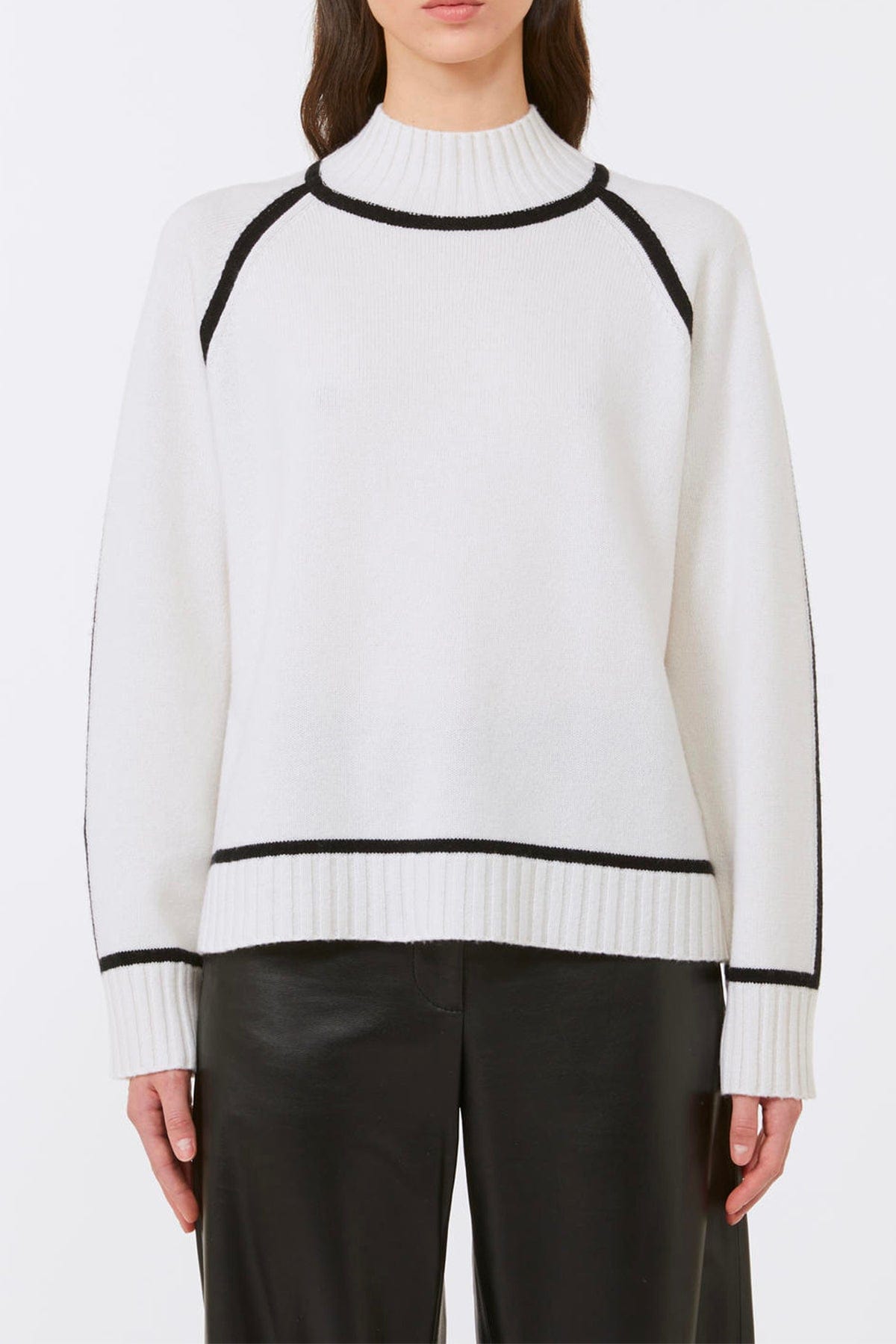 MAXMARA&#39;S BRANDS MAGLIA-CANOTTIERA-TOP  BIANCO LANA / XXS Maglia in lana e cashmere Max Mara Studio Pescara