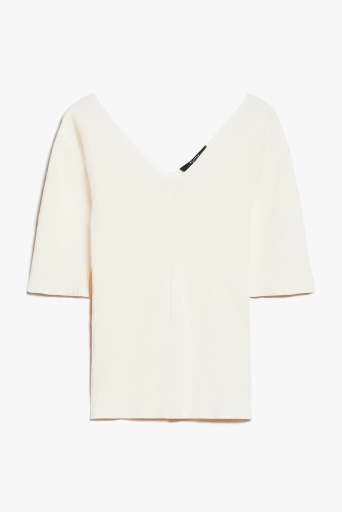 MAXMARA&#39;S BRANDS MAGLIA-CANOTTIERA-TOP  BIANCO / XXS Maglia in Viscosa Donna Weekend Max Mara Oceano