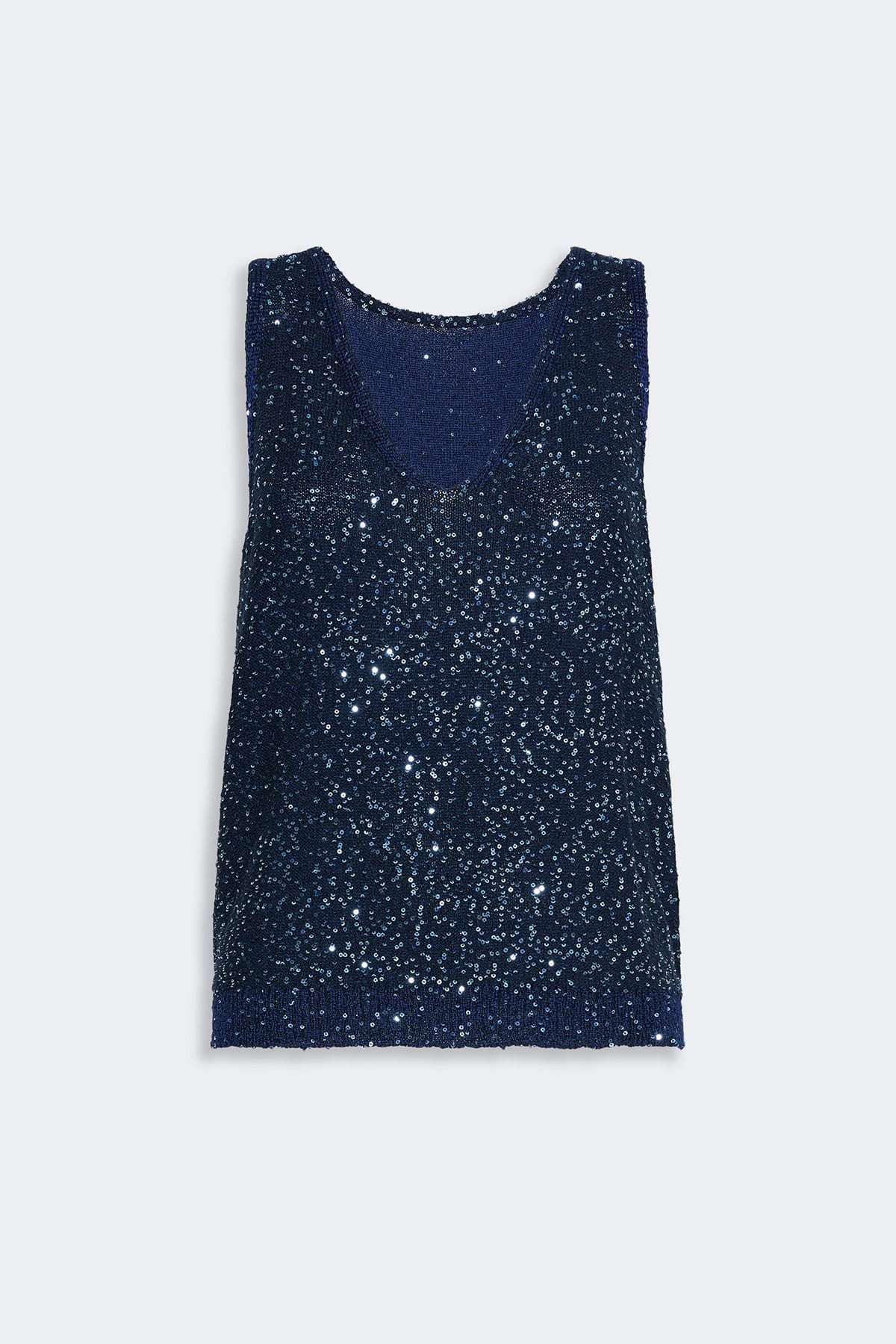 MAXMARA'S BRANDS MAGLIA-CANOTTIERA-TOP  BLU / XXS Canotta con paillettes donna Max Mara Weekend Wkdmilord