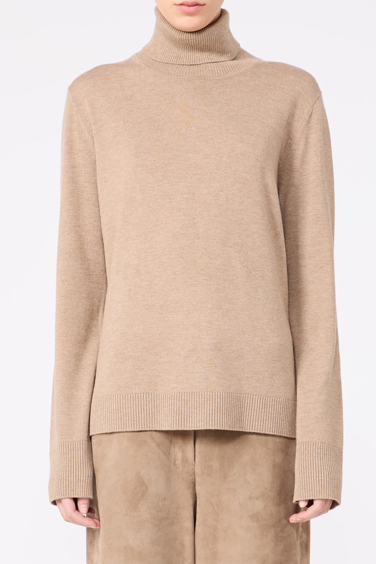 MAXMARA'S BRANDS MAGLIA-CANOTTIERA-TOP  CACHA MELANGE / XXS Maglia collo alto donna 'S Max Mara Smmallegra