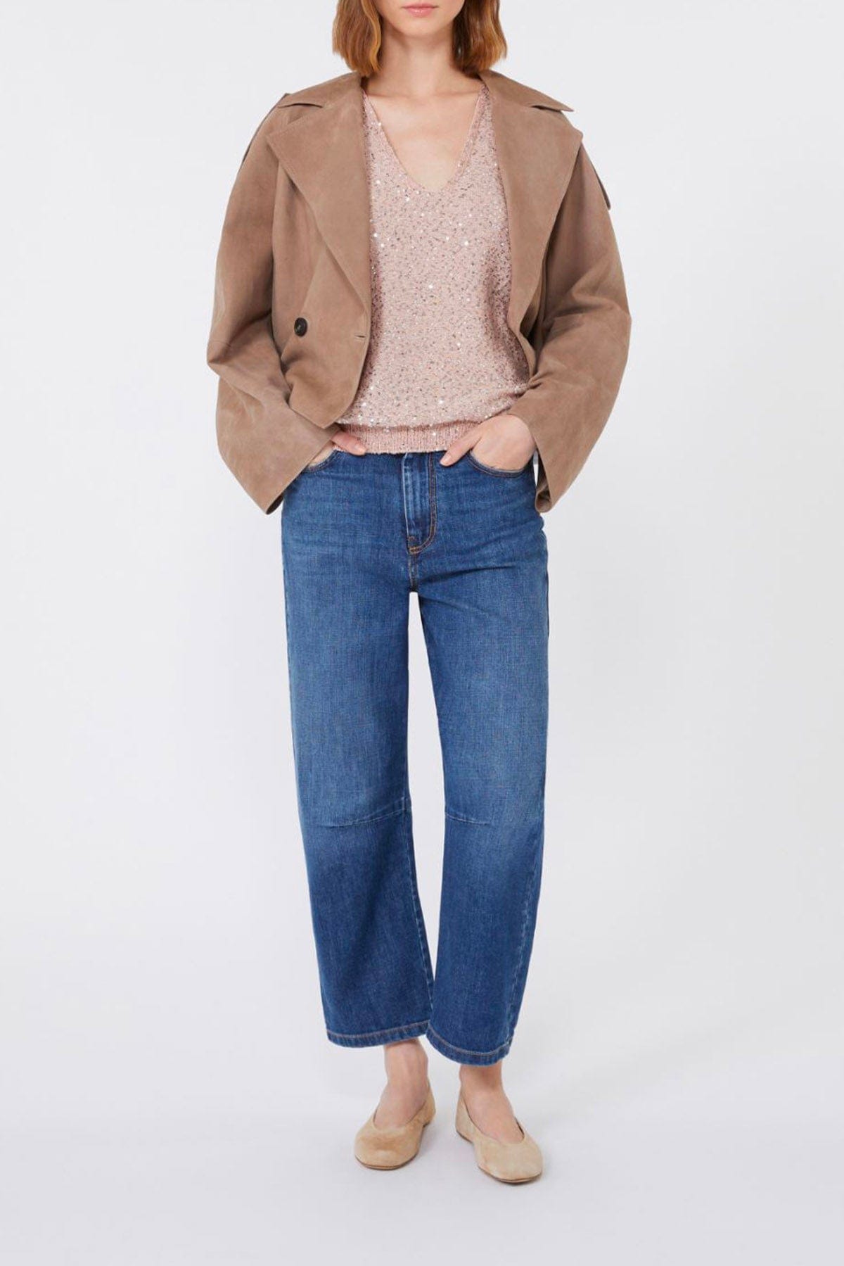 MAXMARA&#39;S BRANDS MAGLIA-CANOTTIERA-TOP  Canotta con dettaglio paillettes donna Weekend Max Mara Acaici