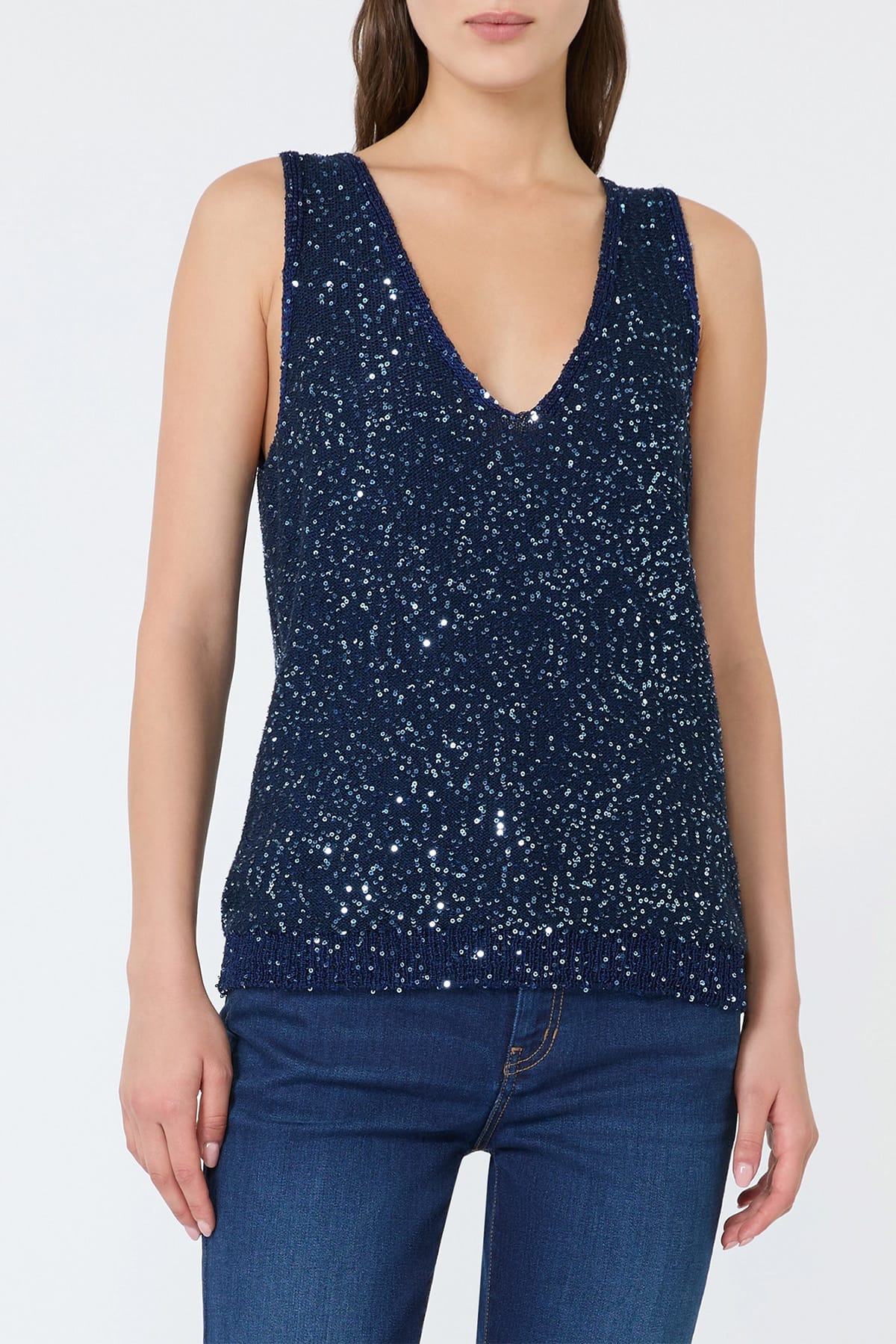 MAXMARA'S BRANDS MAGLIA-CANOTTIERA-TOP  Canotta con paillettes donna Max Mara Weekend Wkdmilord