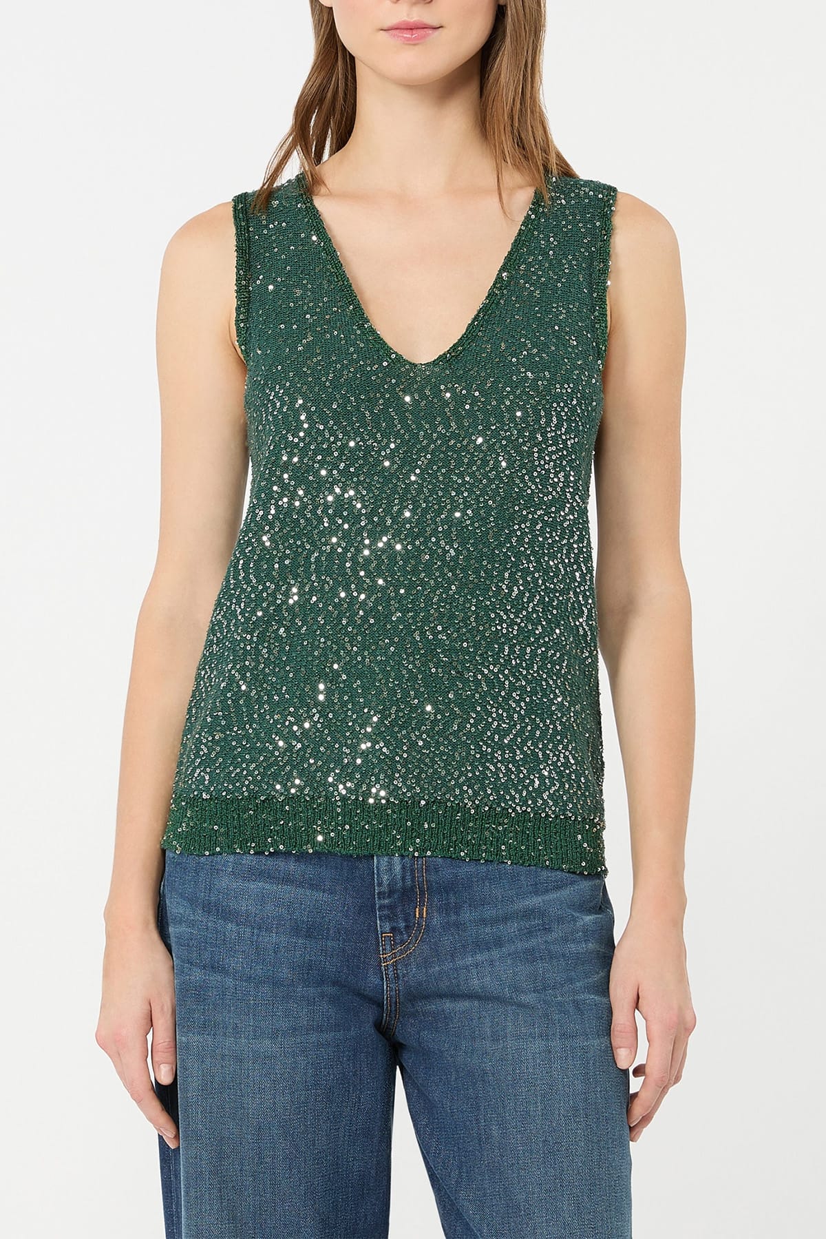 MAXMARA'S BRANDS MAGLIA-CANOTTIERA-TOP  Canotta con paillettes donna Max Mara Weekend Wkdmilord