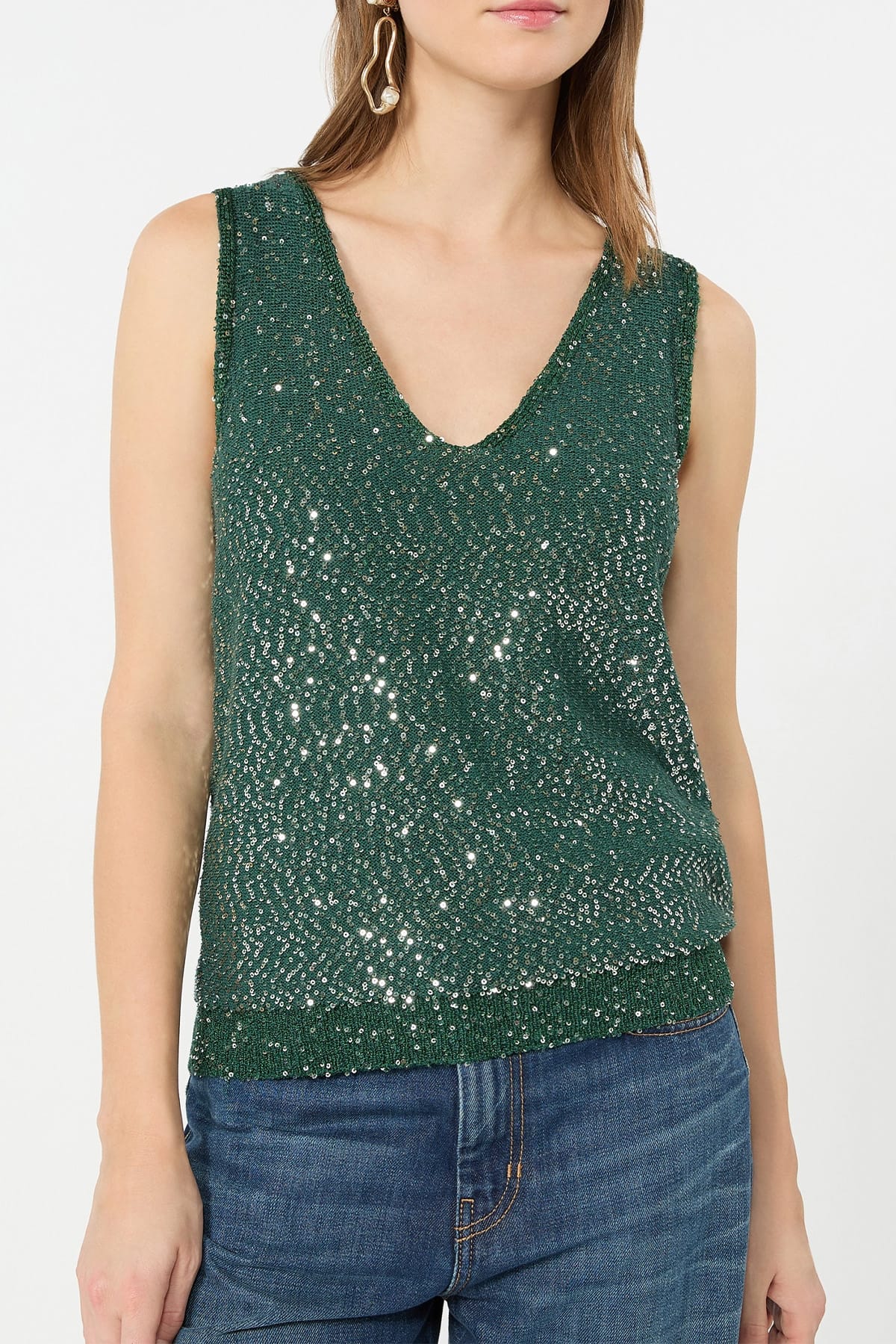 MAXMARA'S BRANDS MAGLIA-CANOTTIERA-TOP  Canotta con paillettes donna Max Mara Weekend Wkdmilord
