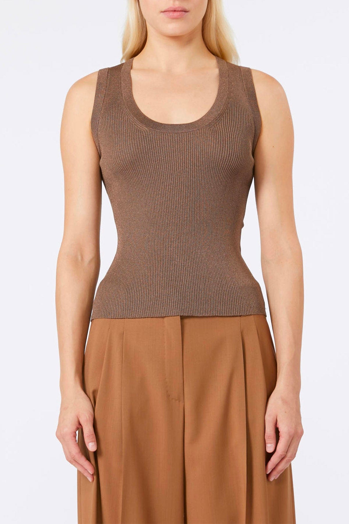 MAXMARA&#39;S BRANDS MAGLIA-CANOTTIERA-TOP  Canotta/top in lurex donna Studio Max Mara Ilmes
