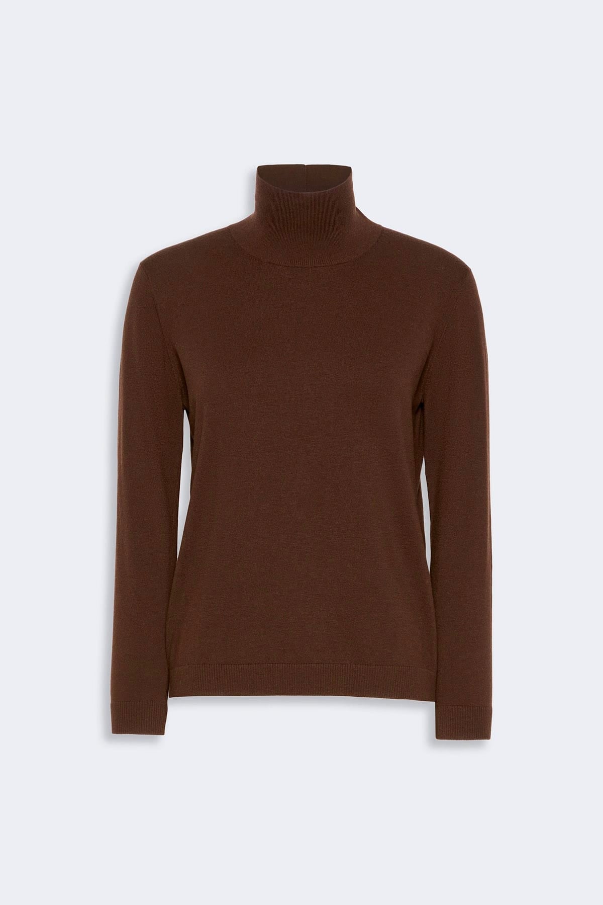 MAXMARA'S BRANDS MAGLIA-CANOTTIERA-TOP  CASTAGNA / XXS Maglia dolcevita sottogiacca in seta e lana Weekend Max Mara Wkdkiku