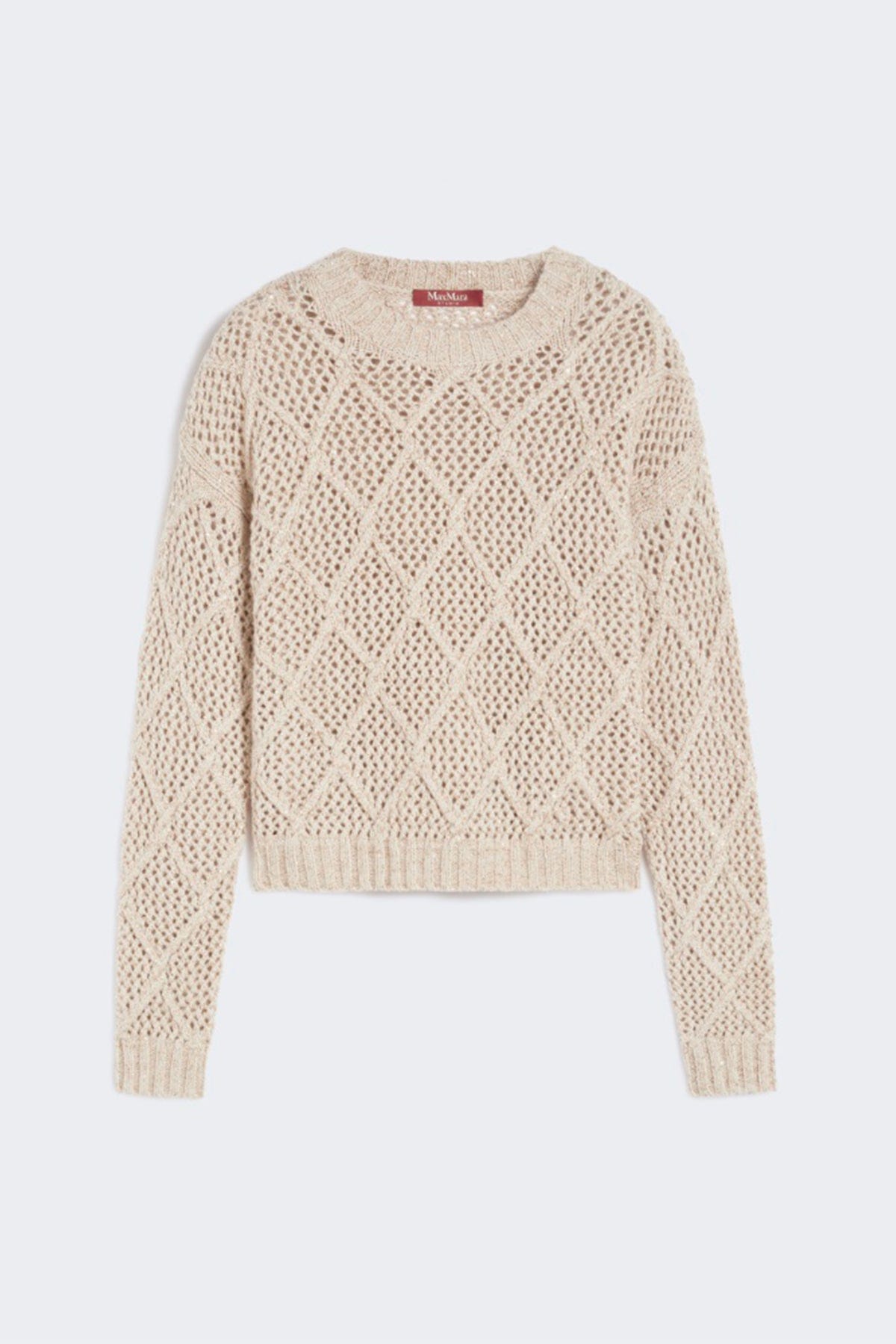MAXMARA&#39;S BRANDS MAGLIA-CANOTTIERA-TOP  CHIARO / XXS Maglia in cashmere e paillettes donna Max Mara Studio Ellade