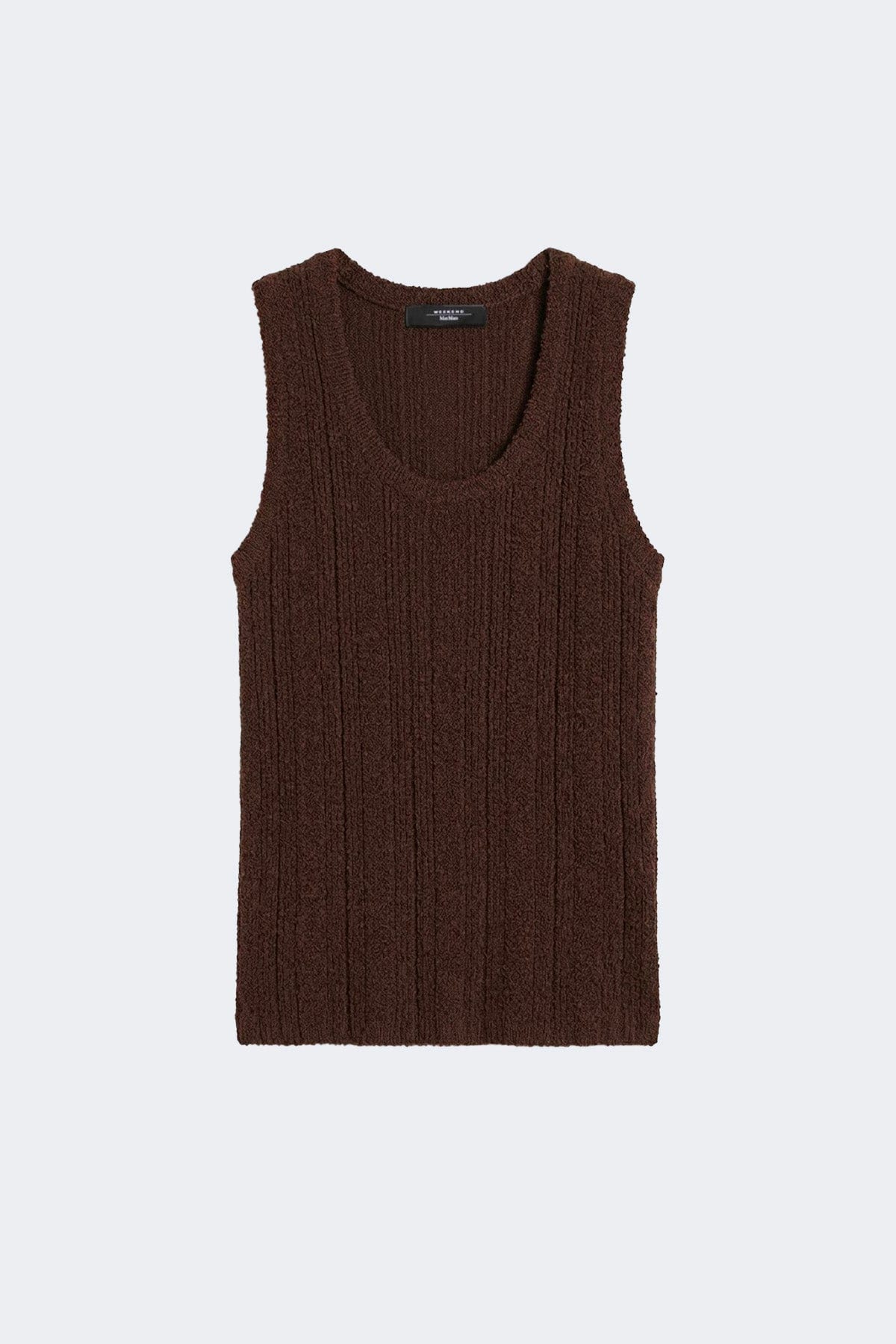 MAXMARA'S BRANDS MAGLIA-CANOTTIERA-TOP  CIOCCOLATO / XXS Canotta slim donna Weekend Max Mara Wkdcose