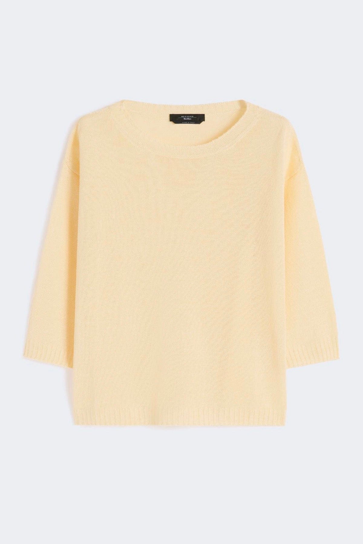 MAXMARA'S BRANDS MAGLIA-CANOTTIERA-TOP  CREMA / XXS Maglia in lino donna Weekend Max Mara Wkdcannone