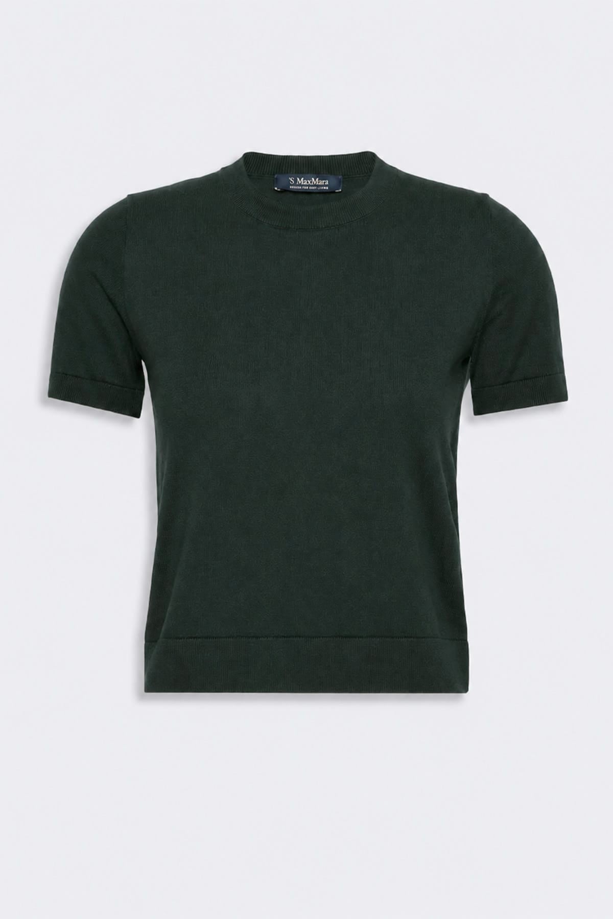 MAXMARA'S BRANDS MAGLIA-CANOTTIERA-TOP  DARK EMERALD / XXS Maglia in seta, cashmere e cotone 'S Max Mara Smmgiulietta