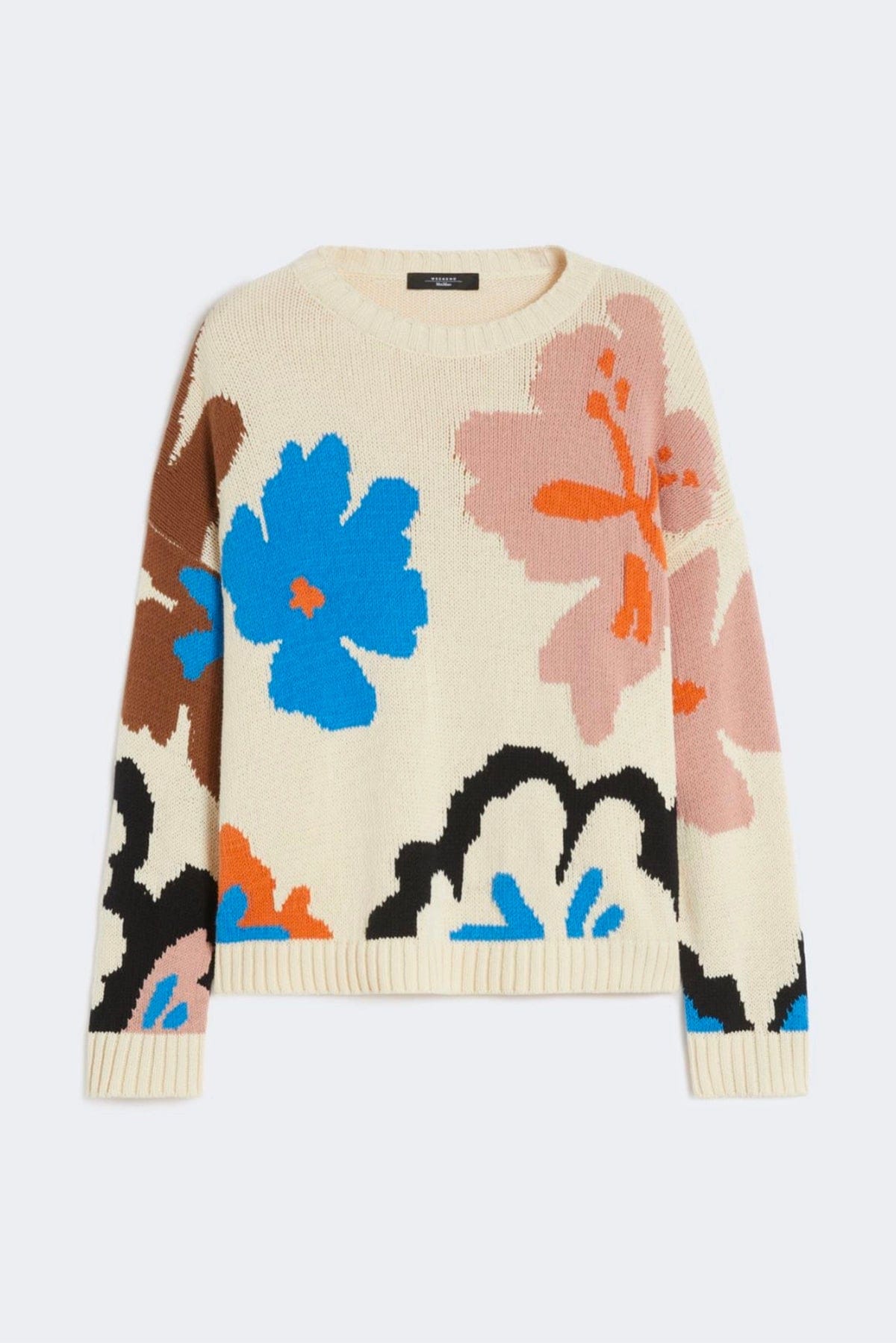 MAXMARA'S BRANDS MAGLIA-CANOTTIERA-TOP  DIS. FLOREALE / XXS Maglia in cordonetto di cotone Weekend Max Mara Wkdcelebre