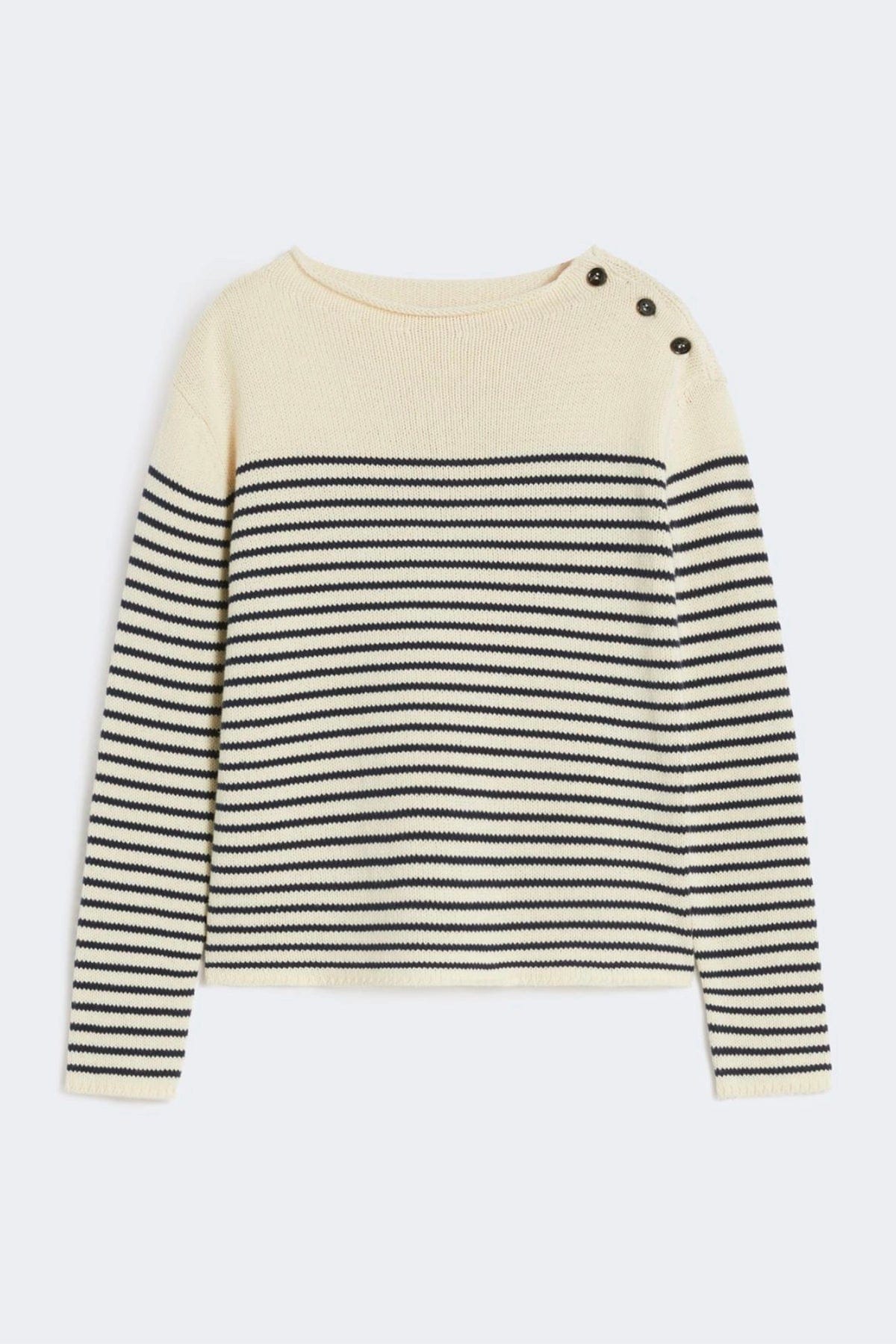 MAXMARA'S BRANDS MAGLIA-CANOTTIERA-TOP  ECRU RIGATO / XXS Maglia in cotone donna rigata Max Mara Weekend Wkdquadro