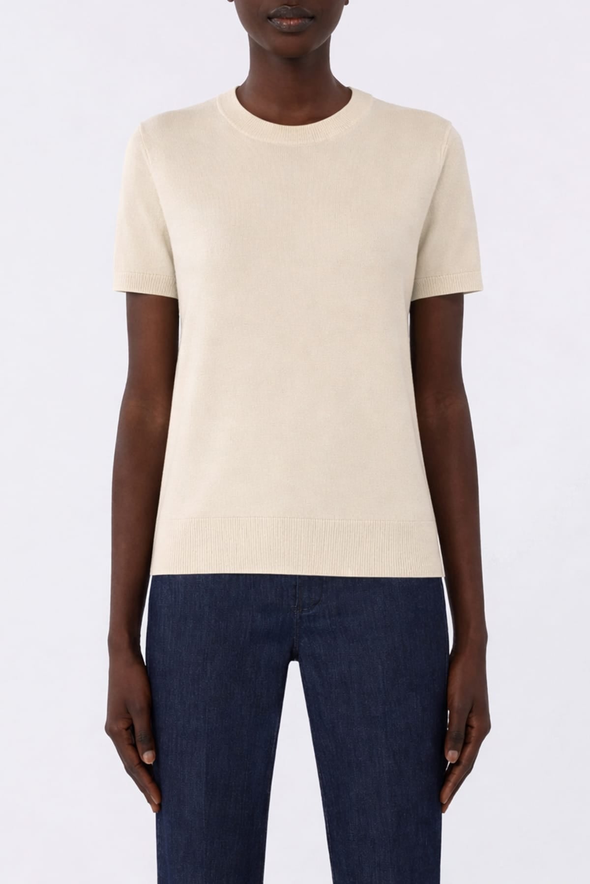 MAXMARA'S BRANDS MAGLIA-CANOTTIERA-TOP  ECRU / XXS T-Shirt ecru donna 'S Max Mara Smmmagenta