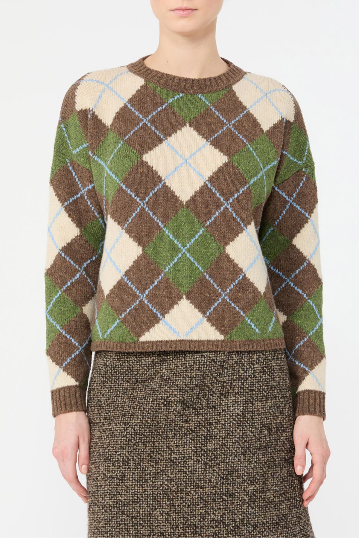 MAXMARA'S BRANDS MAGLIA-CANOTTIERA-TOP  FANTASIA / XXS Maglia disegno argyle donna Max Mara Weekend Wkdvasaio