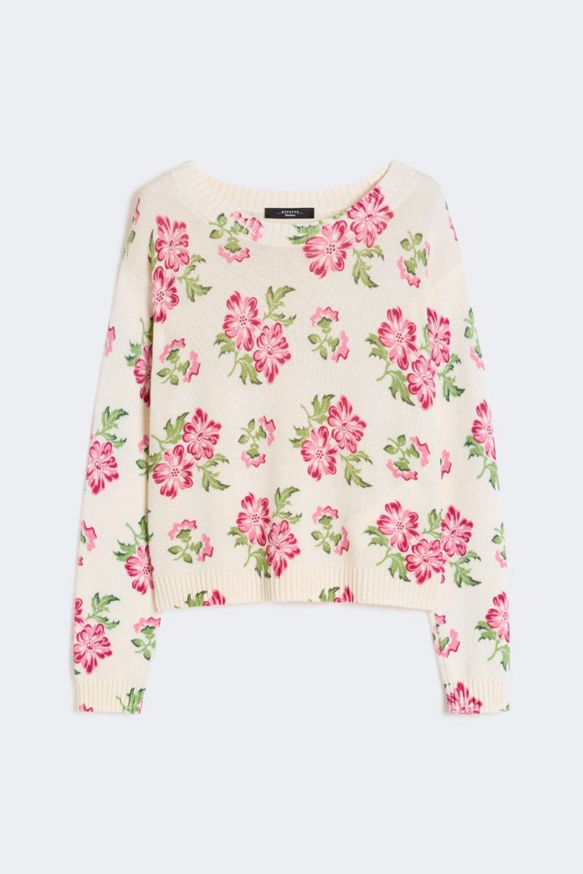 MAXMARA'S BRANDS MAGLIA-CANOTTIERA-TOP  FIORATA FONDO BIANCO / XXS Maglia fiorata in cotone donna Weekend Max Mara Wkdeditto