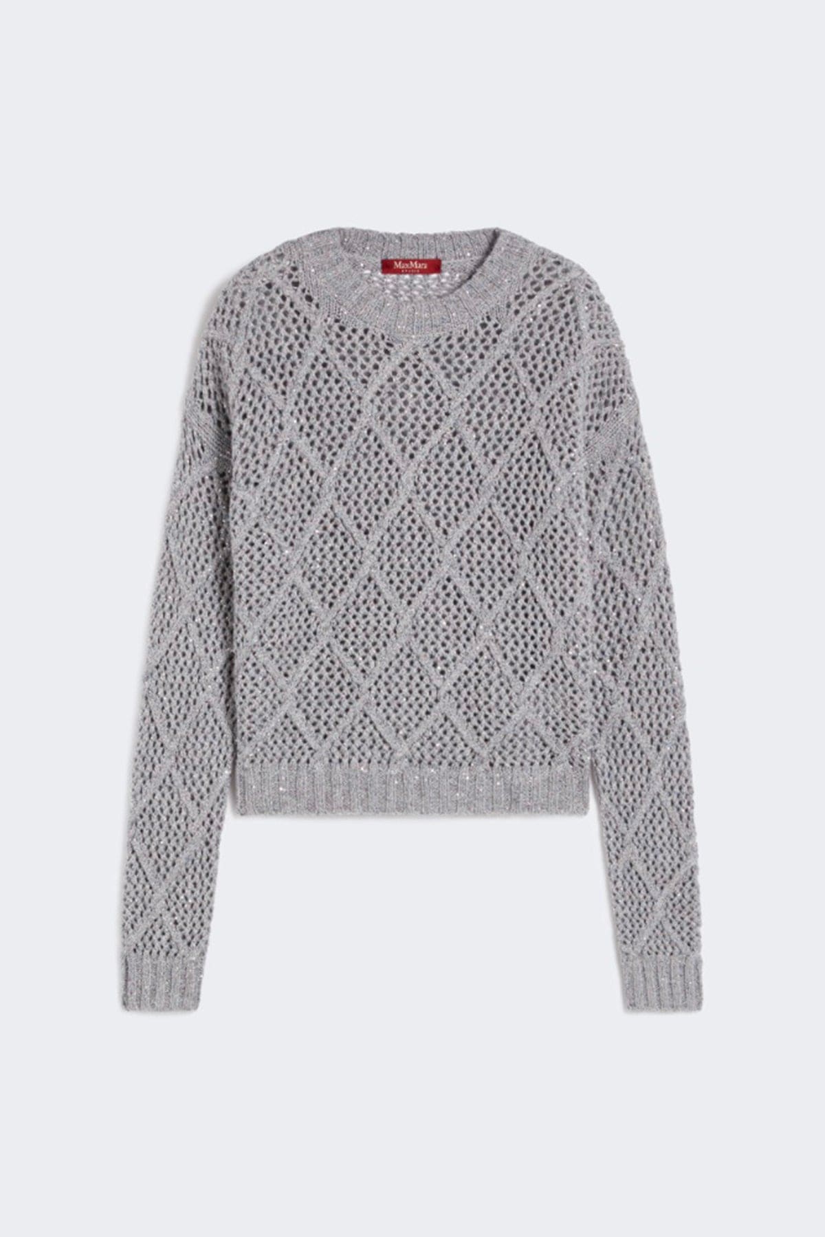 MAXMARA'S BRANDS MAGLIA-CANOTTIERA-TOP  GRIGIO CHIARO / XXS Maglia in cashmere e paillettes donna Max Mara Studio Ellade