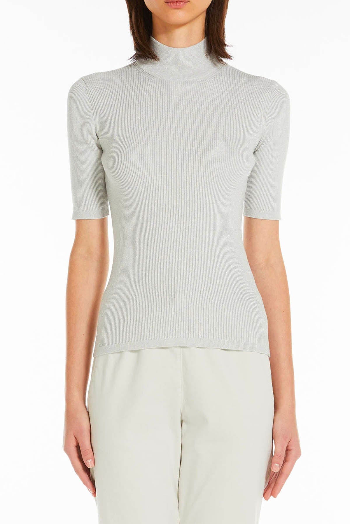 MAXMARA&#39;S BRANDS MAGLIA-CANOTTIERA-TOP  GRIGIO PERLA / XXS Maglia Donna Max Mara Leisure Alce