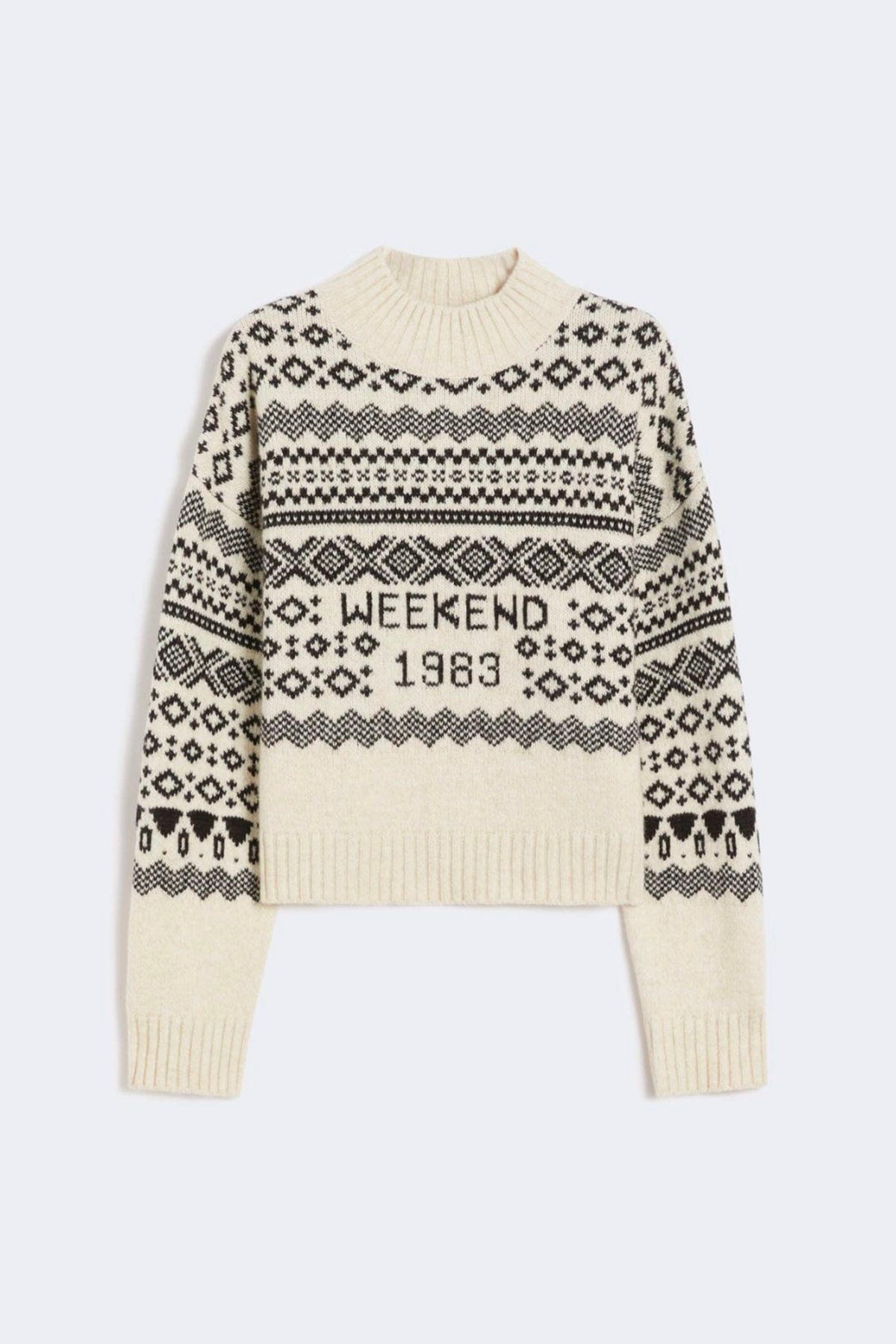 MAXMARA'S BRANDS MAGLIA-CANOTTIERA-TOP  LANA / XXS Maglione fantasia Max Mara Weekend Brioso1234