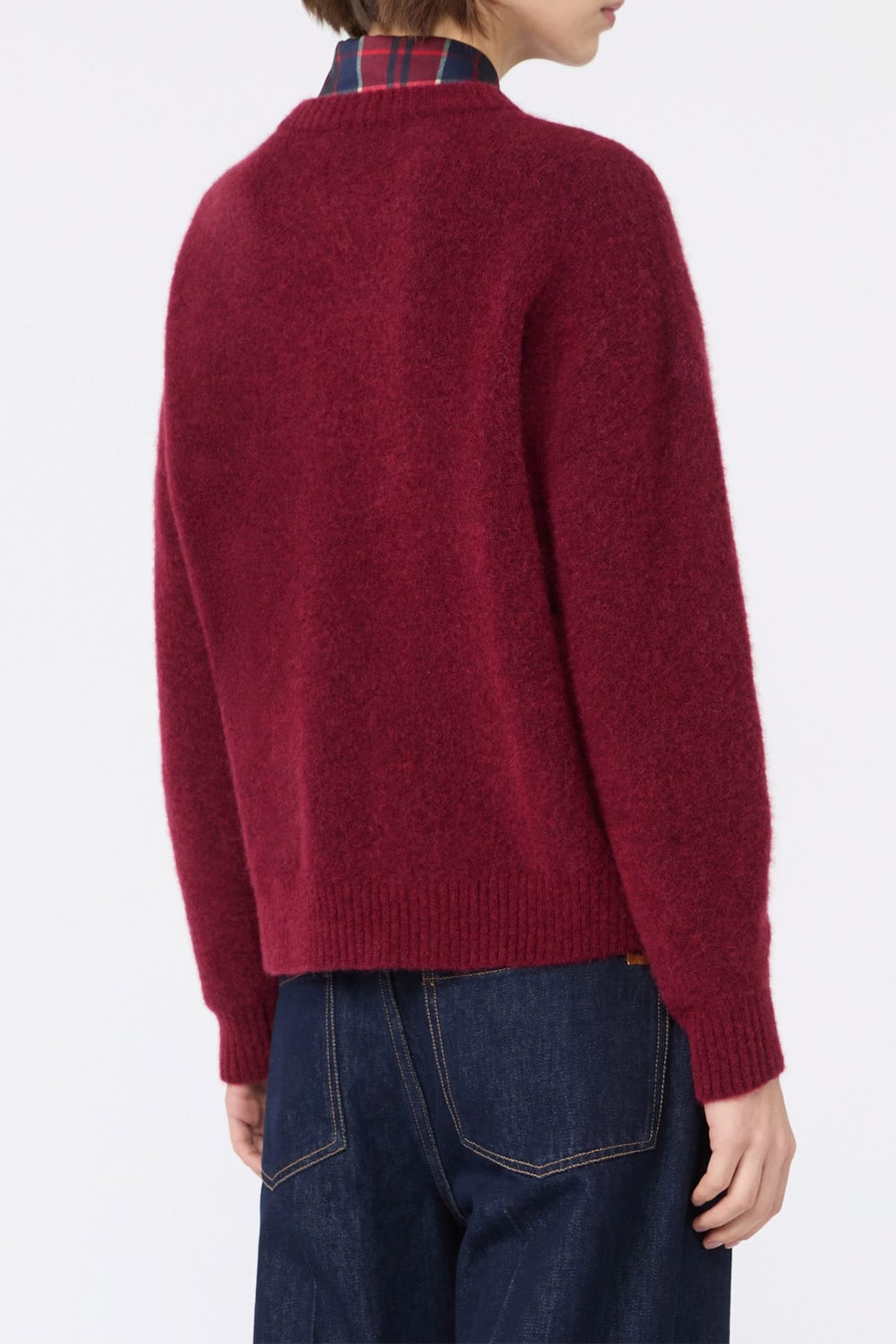MAXMARA'S BRANDS MAGLIA-CANOTTIERA-TOP  Maglia bordeaux in filato di alpaca e lana Max Mara Weekend Wkdtuono