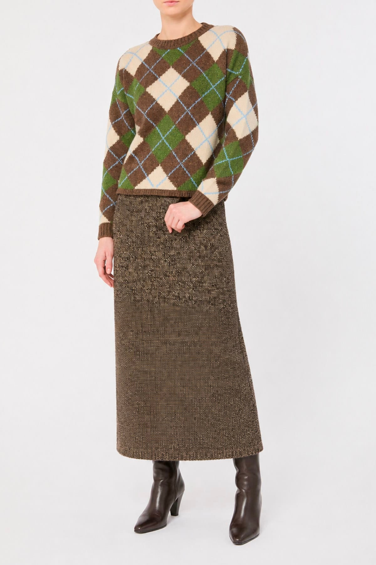 MAXMARA'S BRANDS MAGLIA-CANOTTIERA-TOP  Maglia disegno argyle donna Max Mara Weekend Wkdvasaio