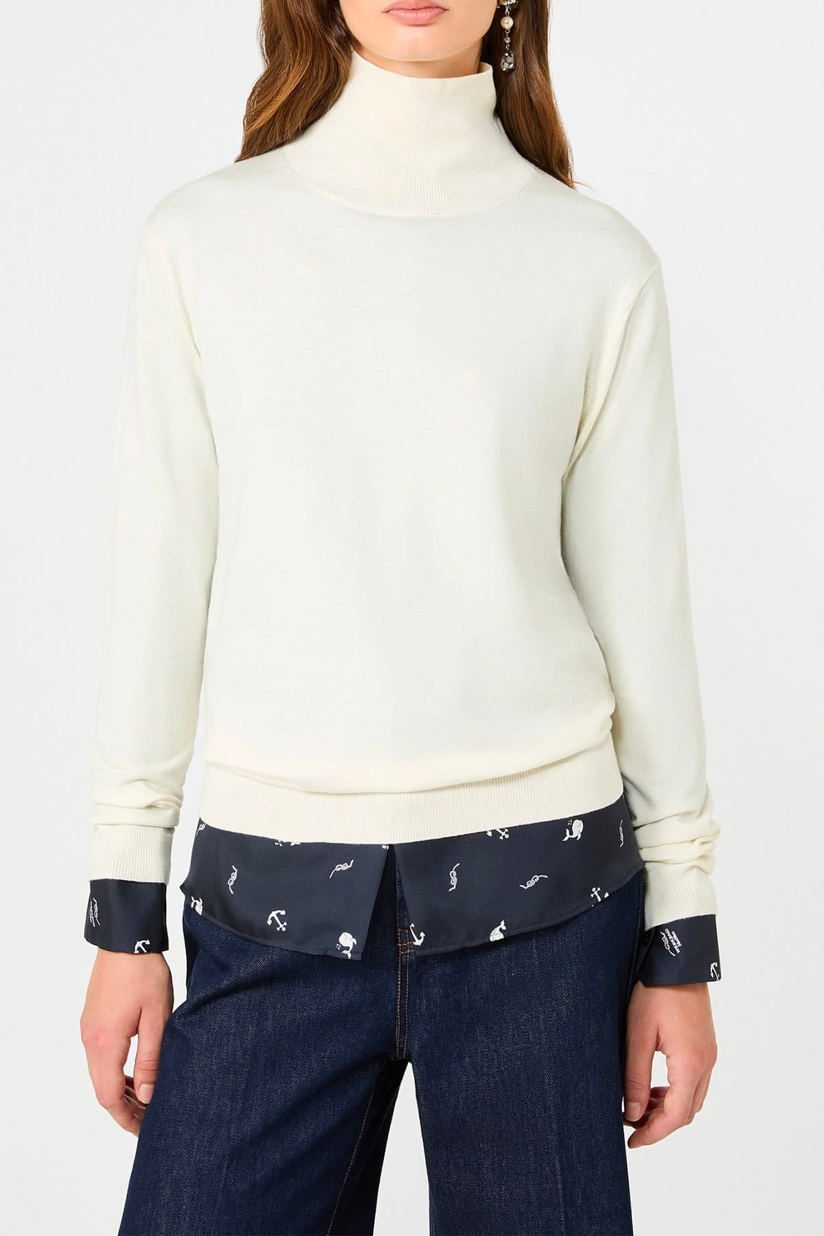 MAXMARA'S BRANDS MAGLIA-CANOTTIERA-TOP  Maglia dolcevita sottogiacca in seta e lana Weekend Max Mara Wkdkiku