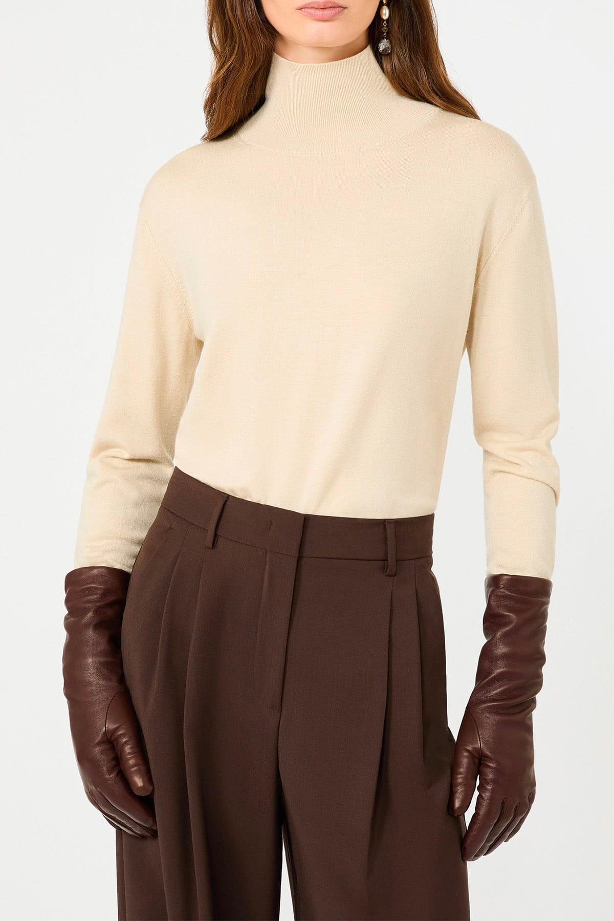 MAXMARA'S BRANDS MAGLIA-CANOTTIERA-TOP  Maglia dolcevita sottogiacca in seta e lana Weekend Max Mara Wkdkiku