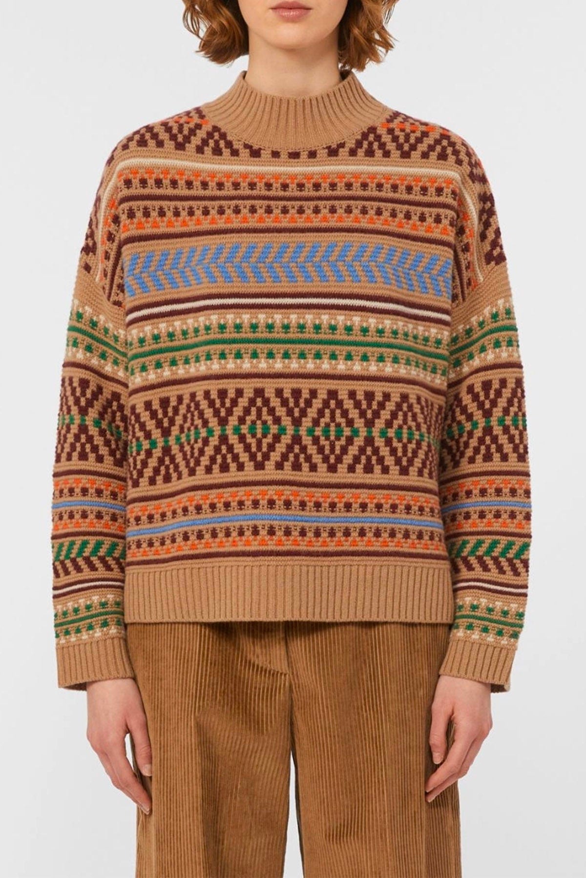 MAXMARA'S BRANDS MAGLIA-CANOTTIERA-TOP  DIS. JACQUARD / XXS Maglia donna disegno jacquard Weekend Max Mara Festoso